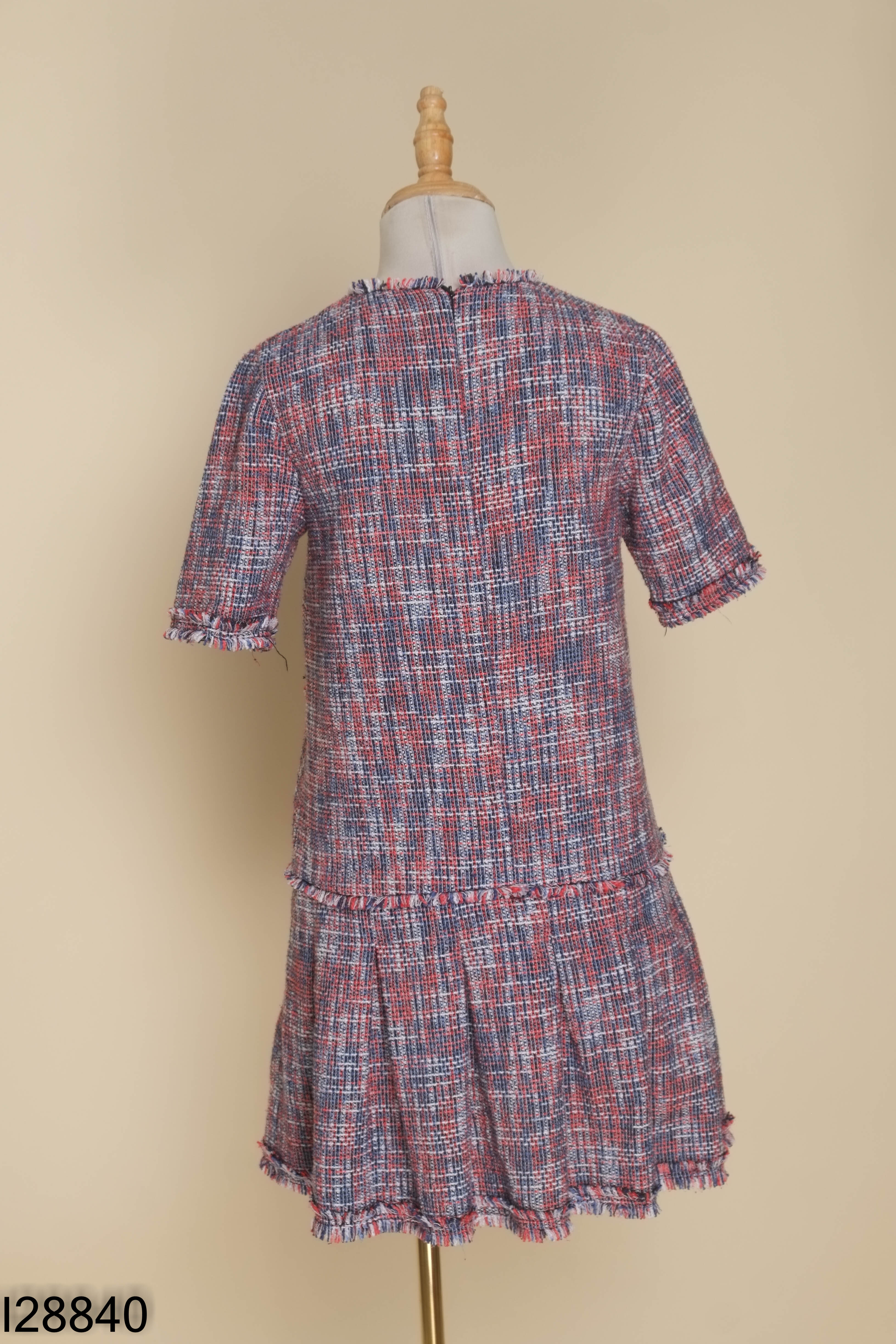 Váy H'ALLURE dạ tweed hồng xanh