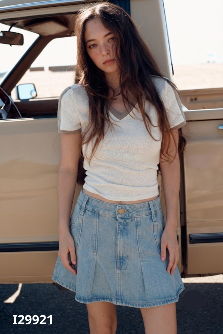 Chân váy ZARA jeans xanh