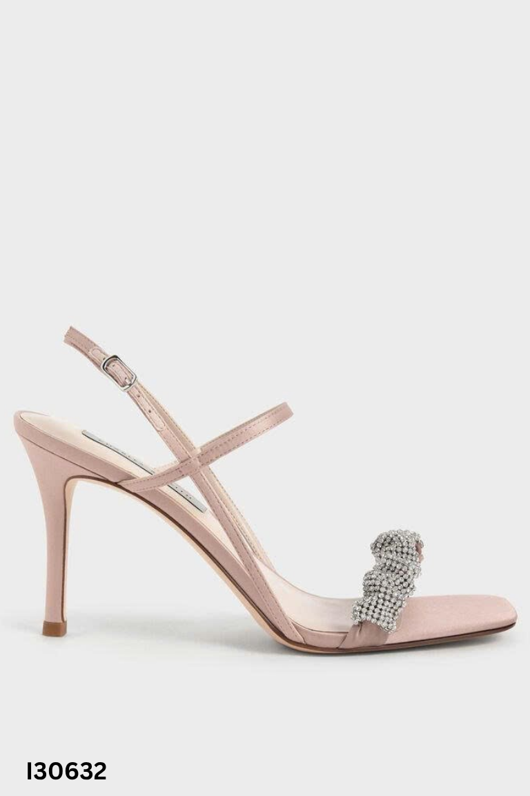 Giày cao gót hồng đính đá CHARLES&KEITH
