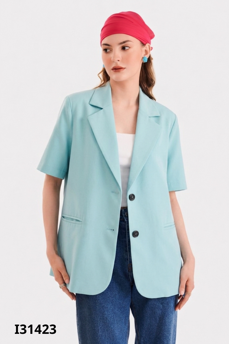 Áo blazers xanh ngọc