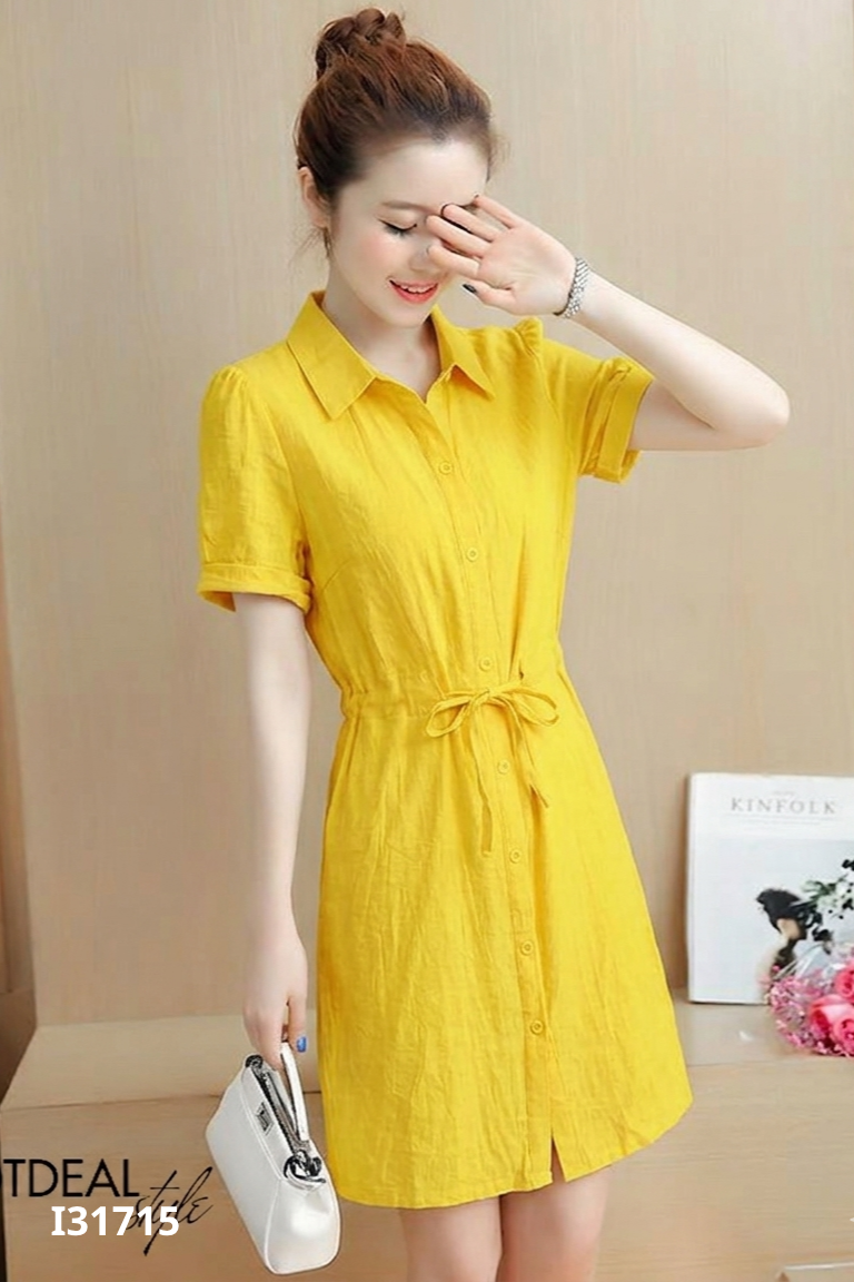 Váy vàng buộc eo TIAN XIN