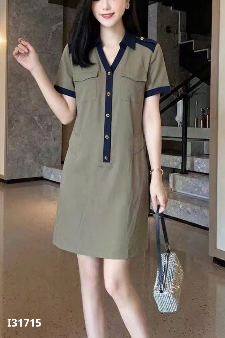 Váy xanh cúc đồng