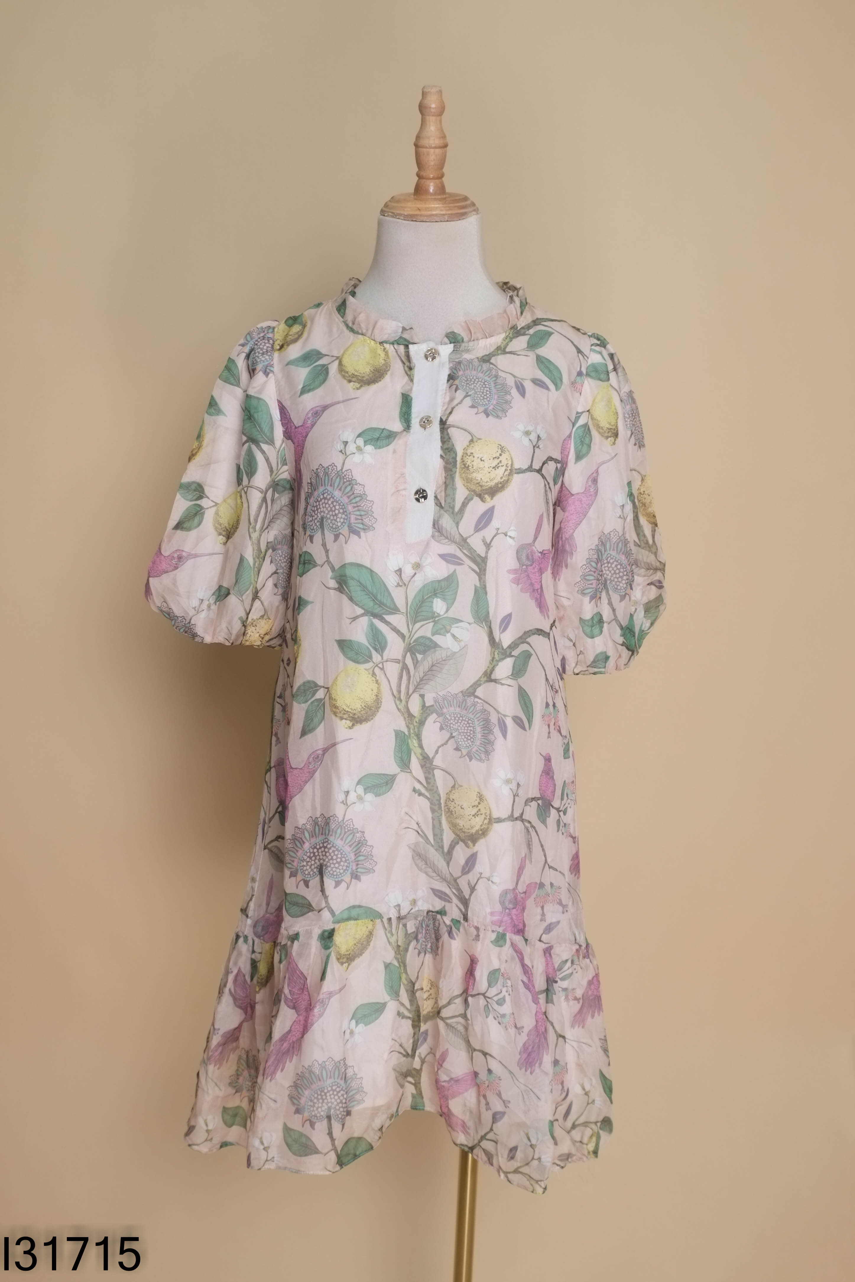 Váy be bồng họa tiết hoa DIOR