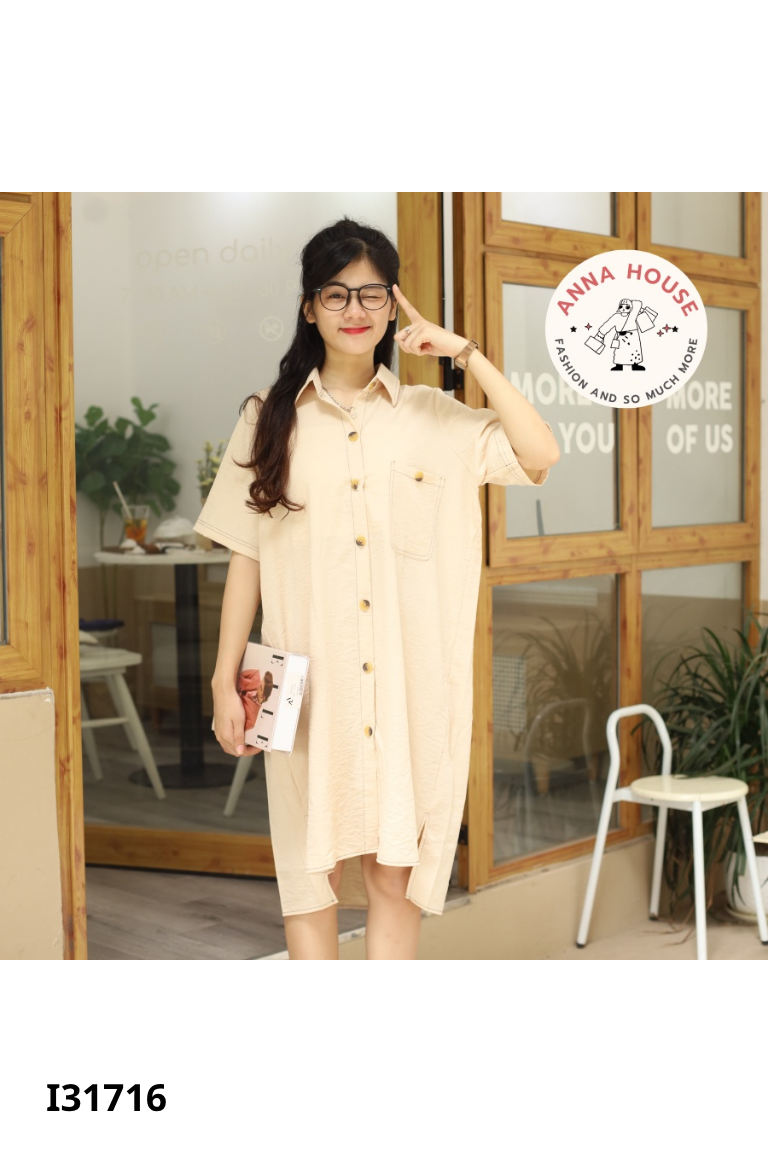 Váy be suông ngắn có cổ