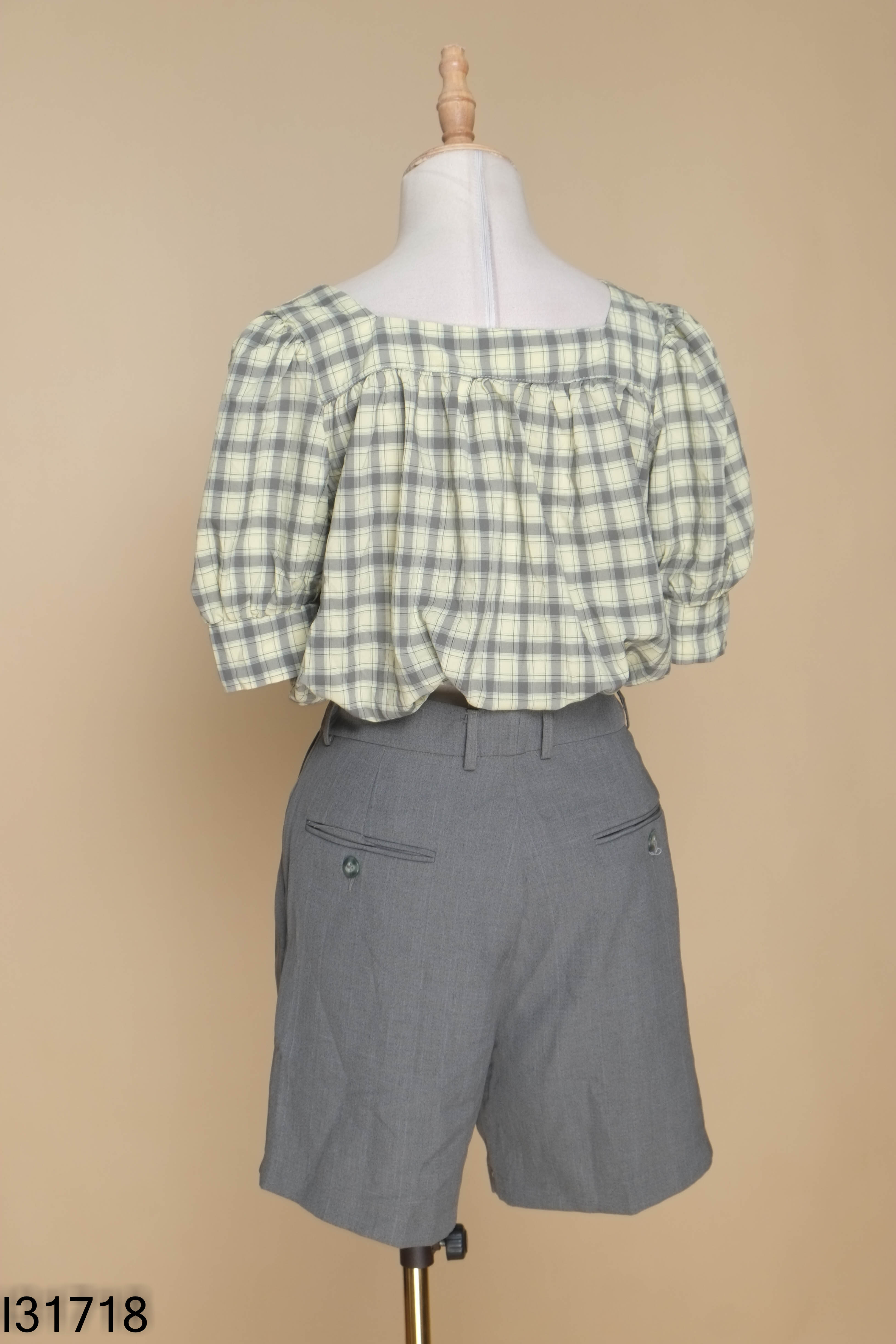 Set áo xanh kẻ+quần ghi SUNNY STU