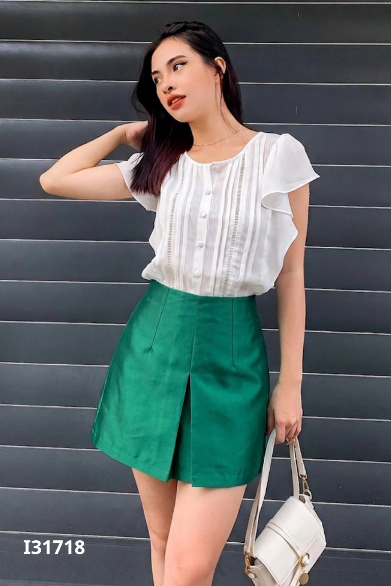 NEWTAG MEIMEI STU chân váy xanh ngắn