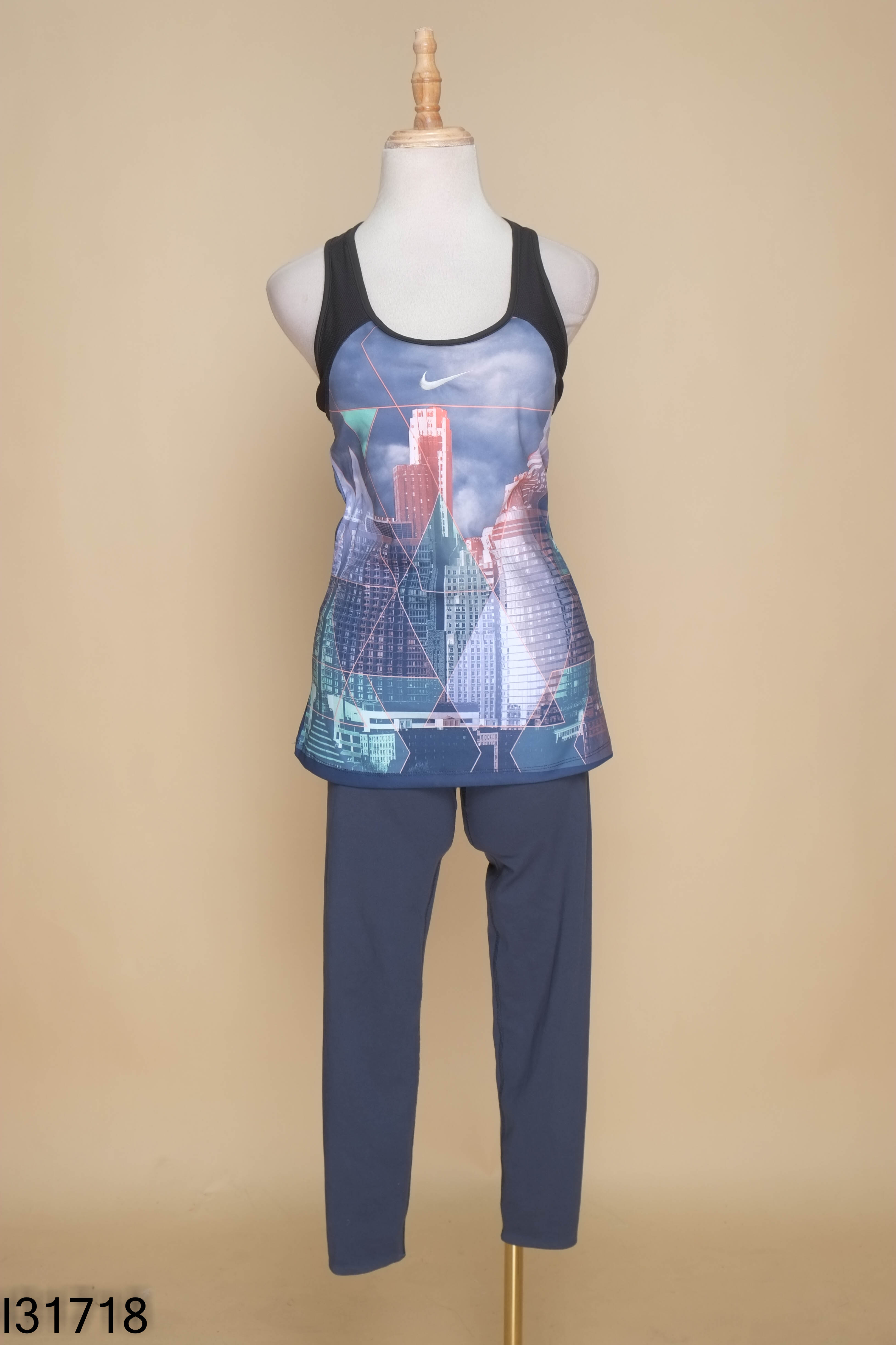 NEWTAG NIKE set ba lỗ xanh+quần