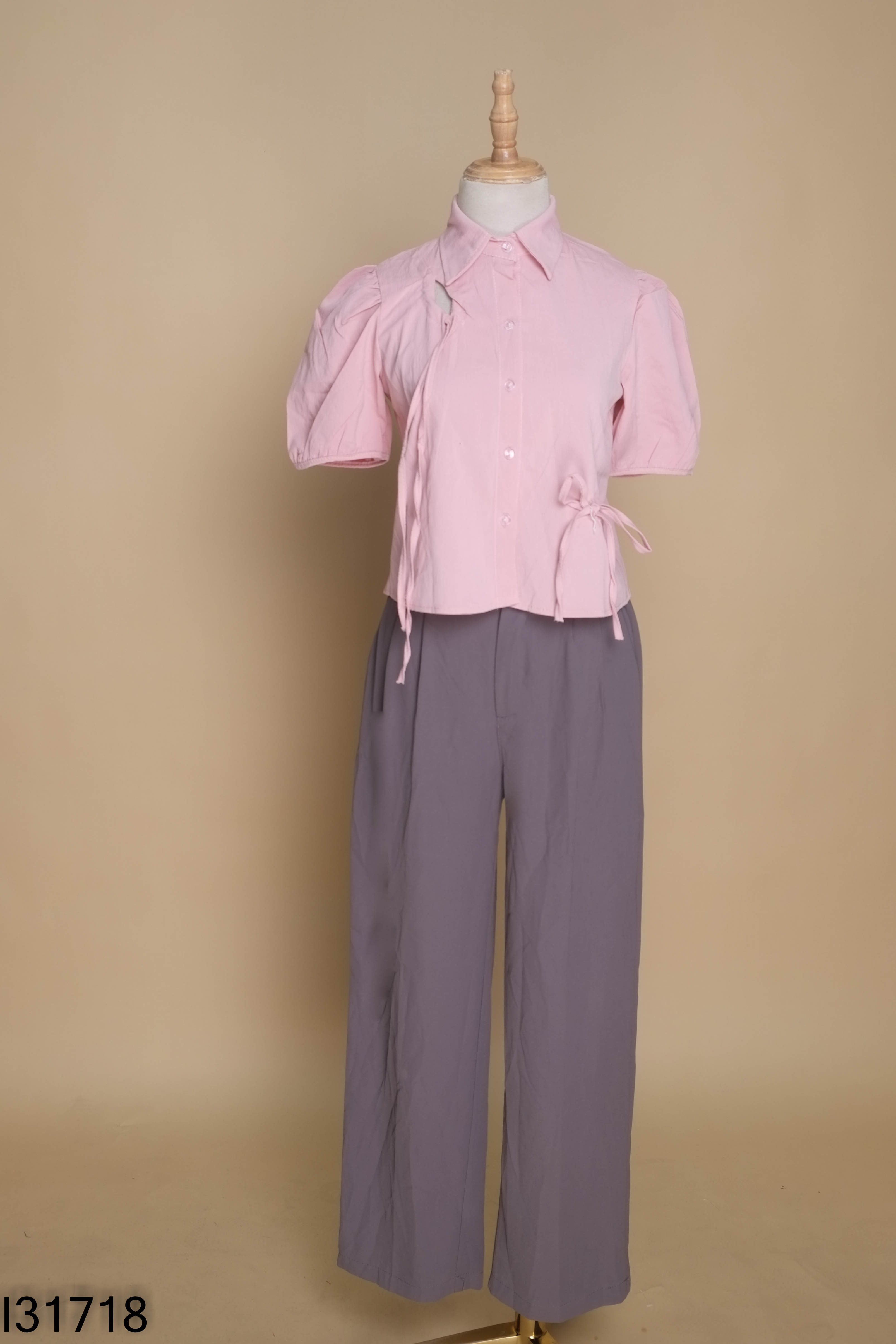 NEWTAG K.ER set hồng+quần suông