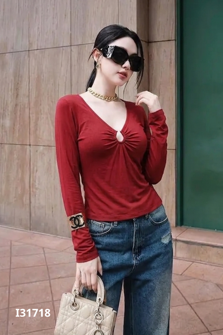 Áo thun đỏ cổ tròn YODY