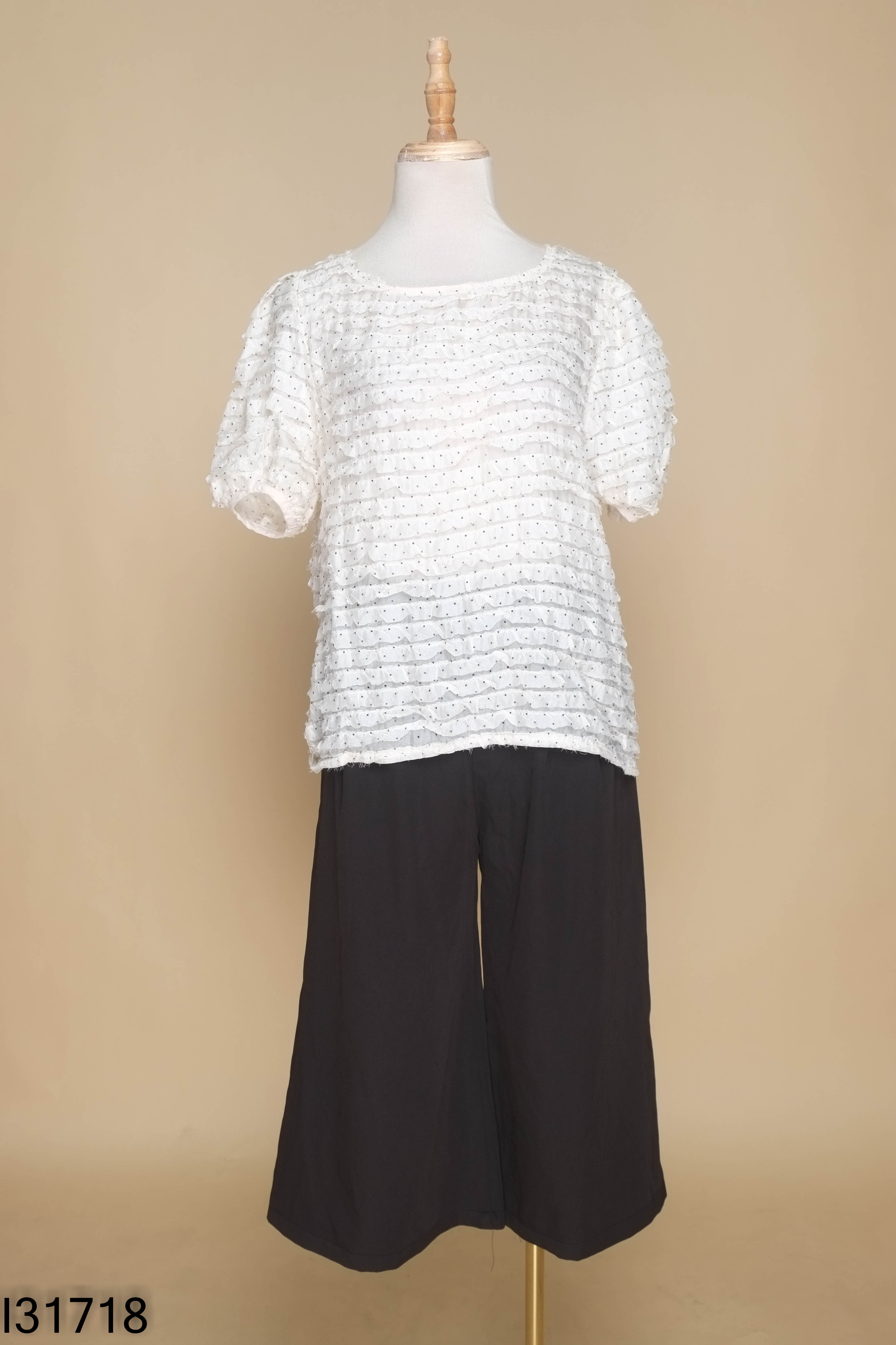 Set áo be chấm bi+quần