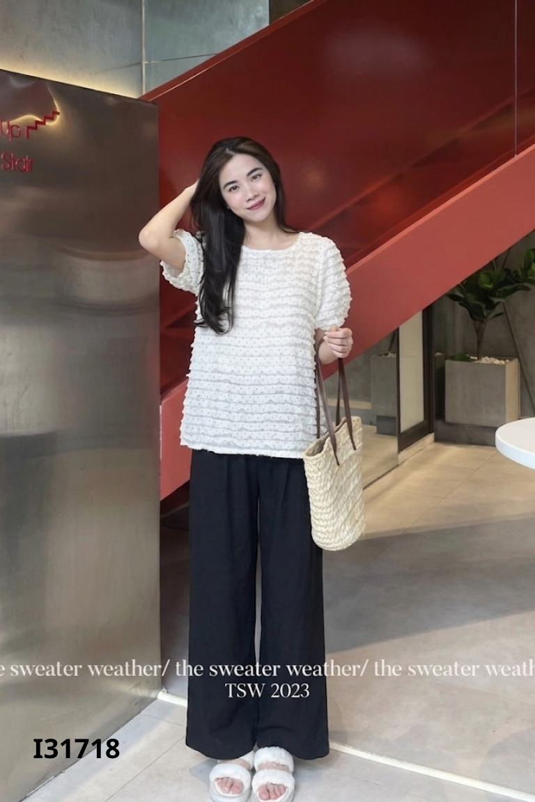 Set áo be chấm bi+quần
