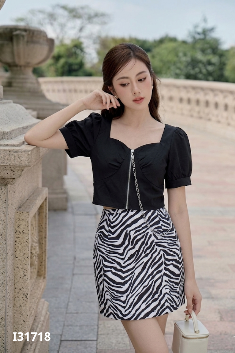Set đen khóa sau+váy