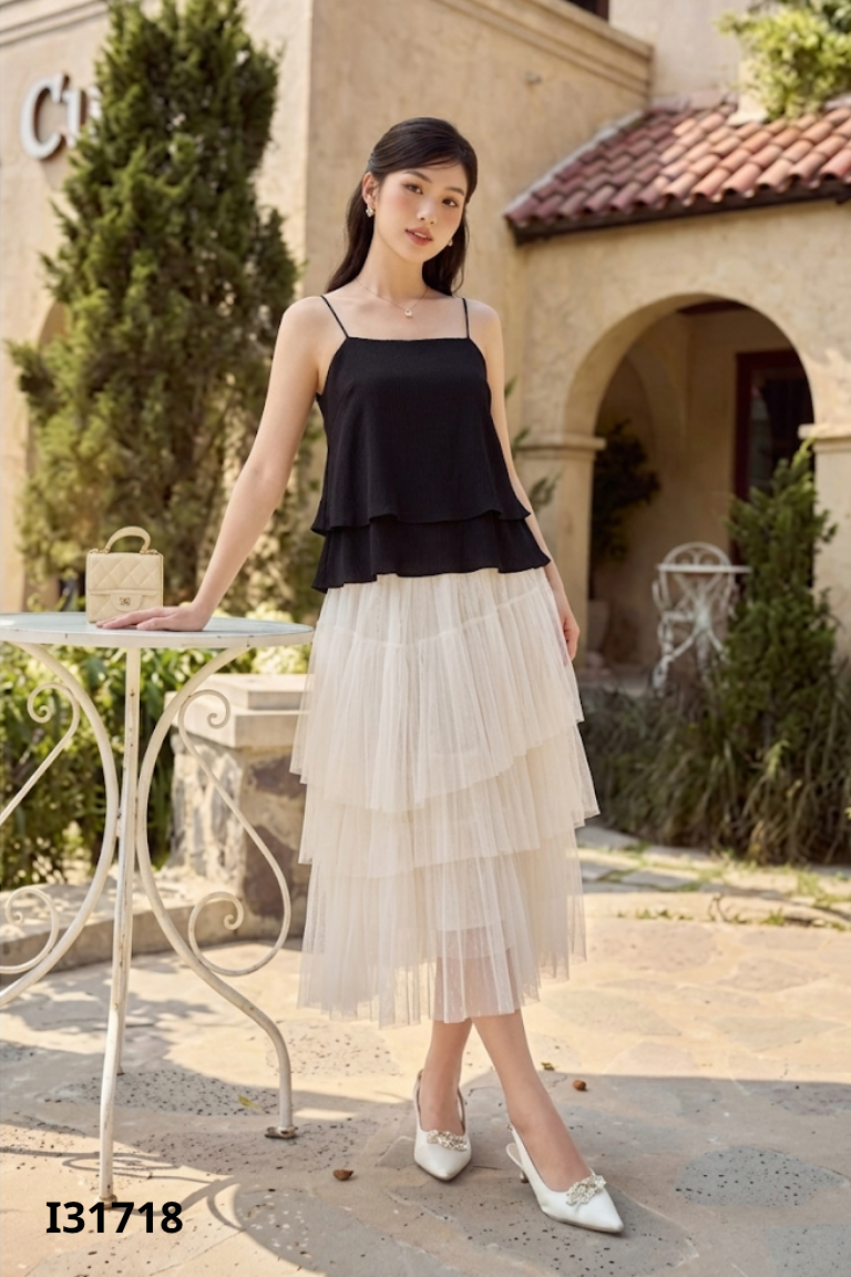 Set bộ đen+váy ren