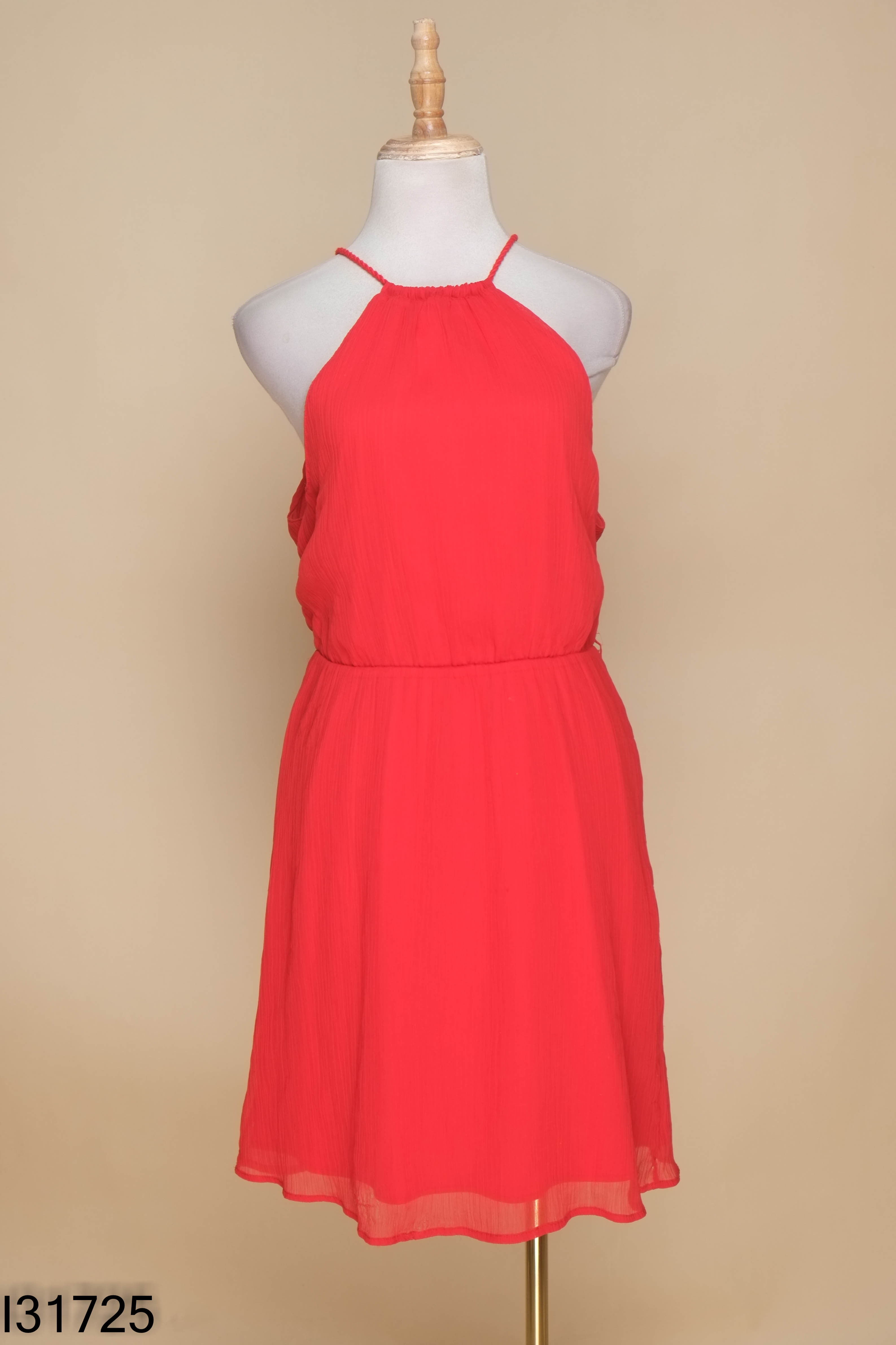Váy yếm đỏ ZARA đũi