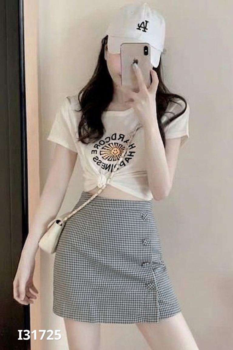 Chân váy đen họa tiết MOHITO