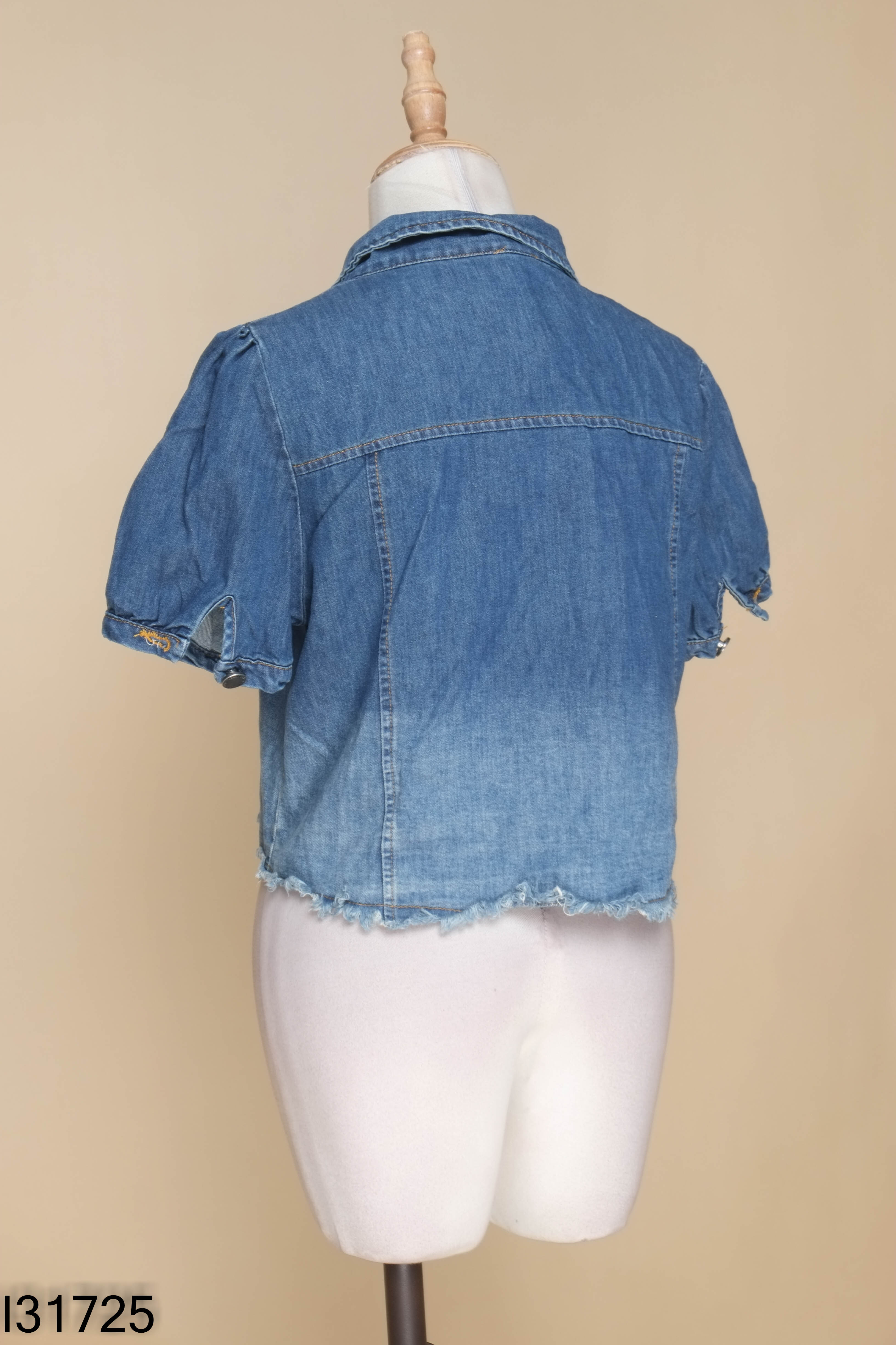 Áo jeans xanh MYAN ngắn tay