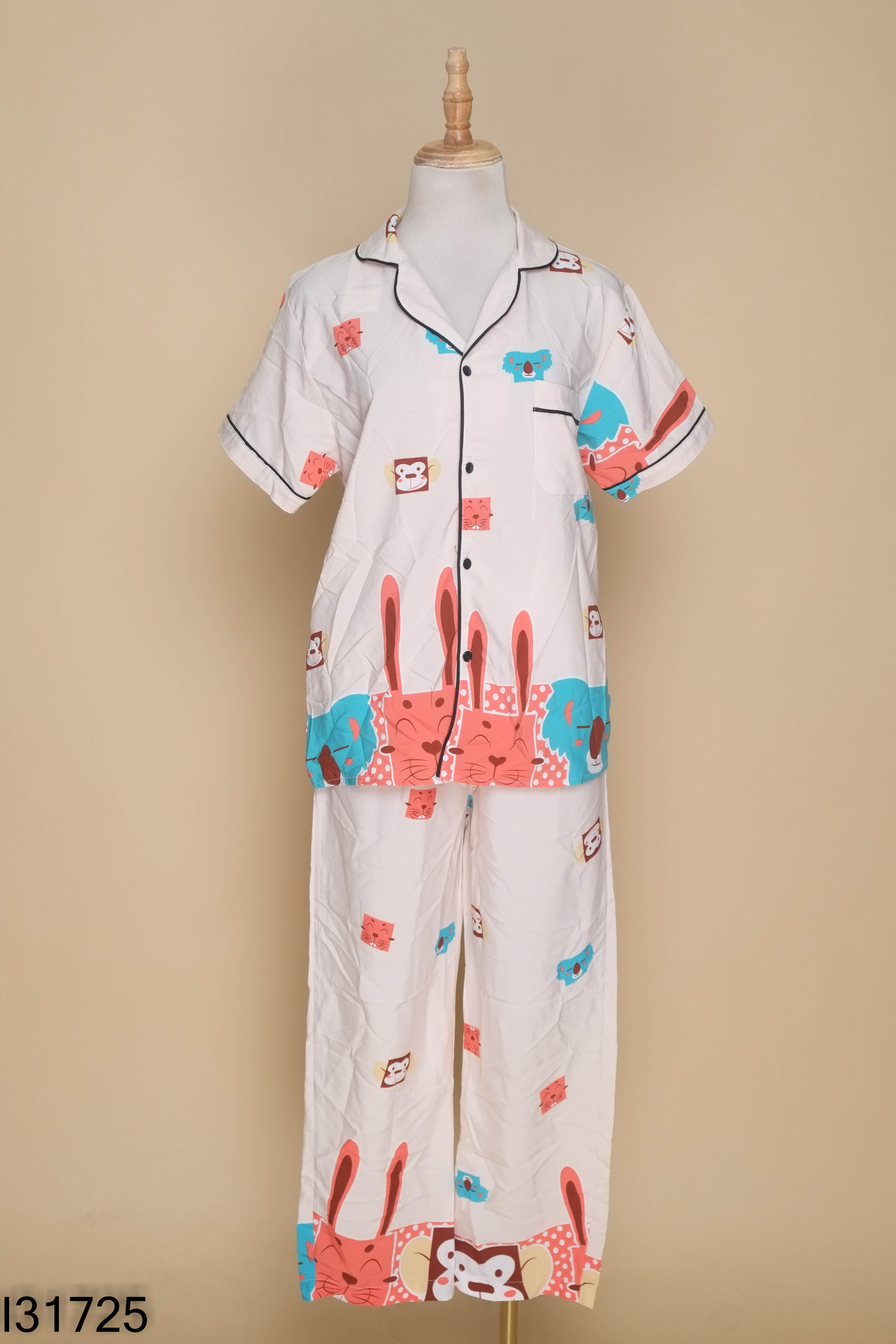 Set ngủ hồng họa tiết+quần