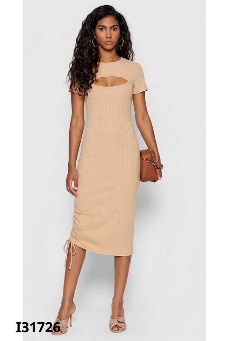 Váy nâu body khoét ngực VALENTINO
