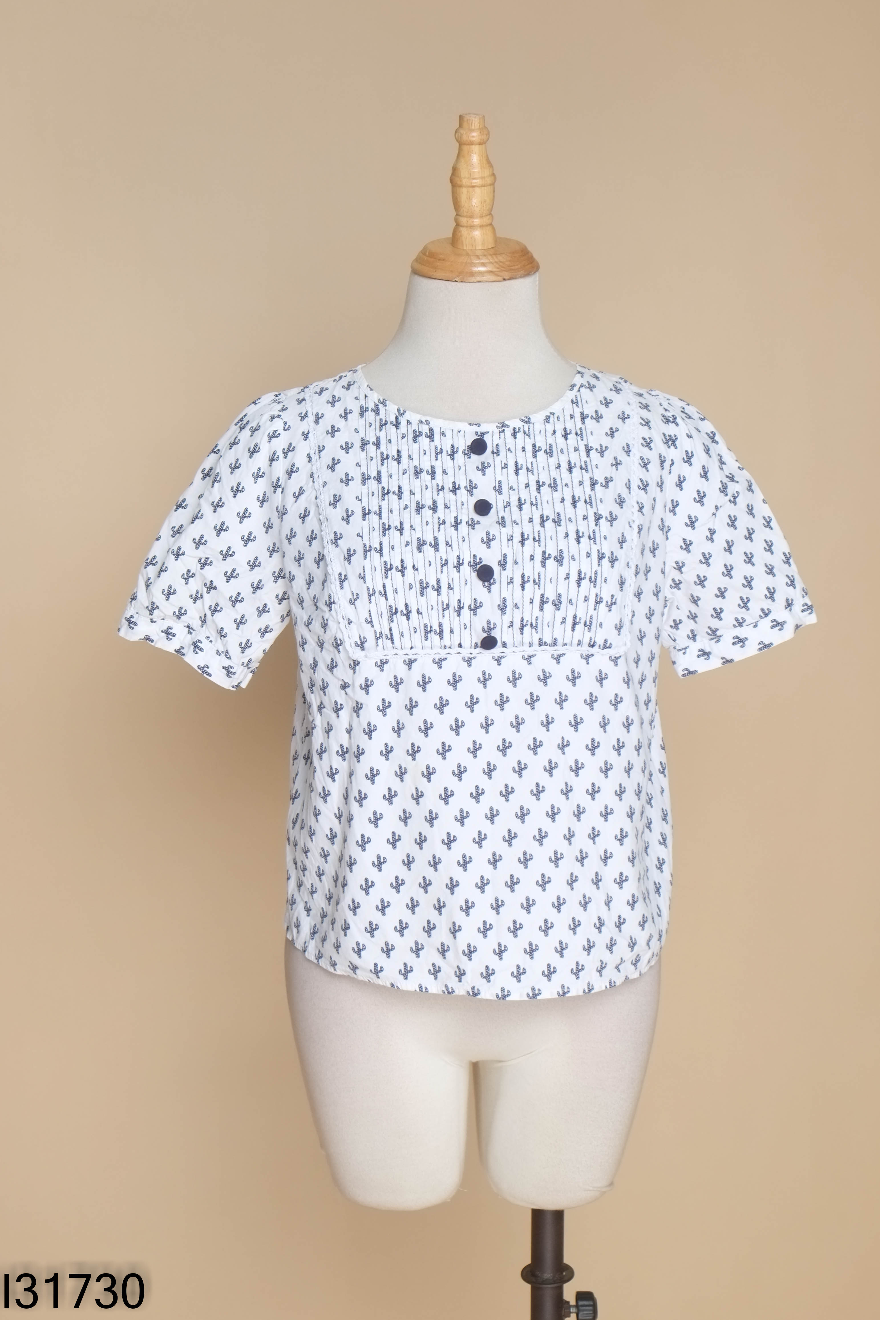 Áo ADORE DRESS trắng họa tiết