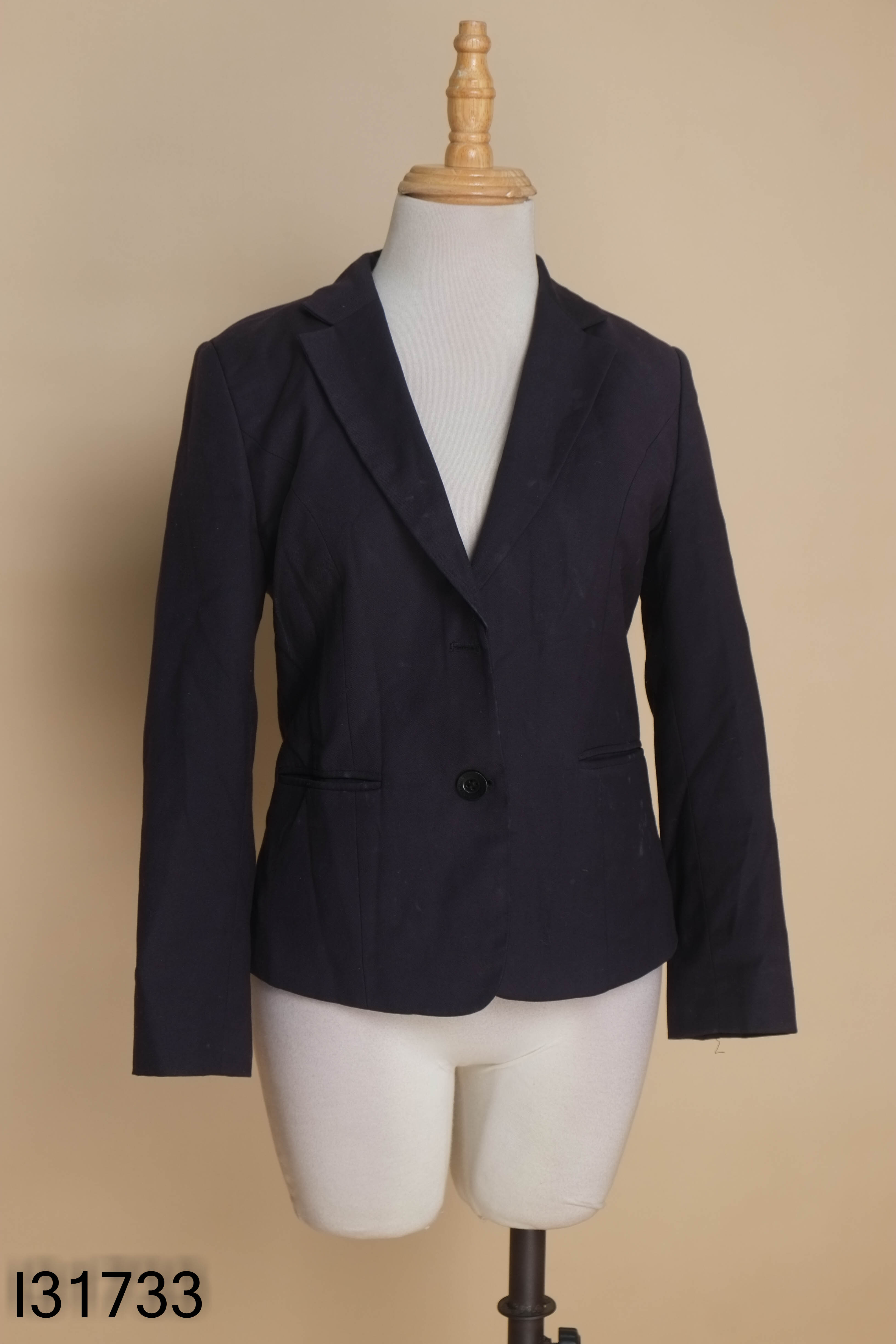 Áo blazer xanh than trơn