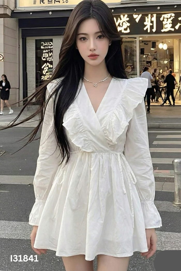 Áo kiểu babydoll trắng