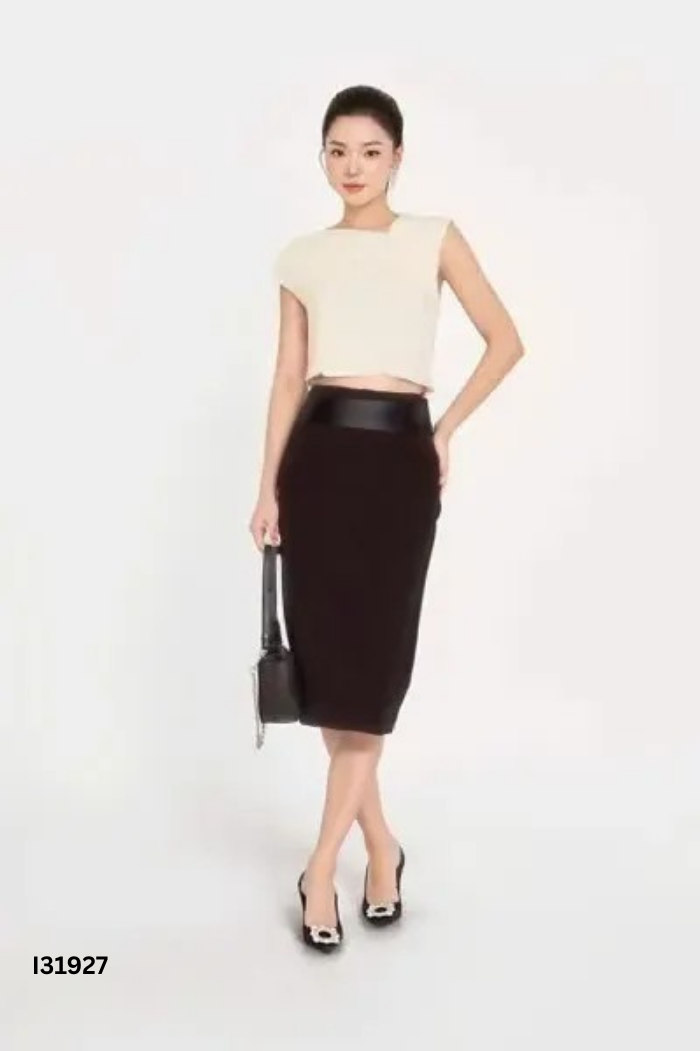 Chân váy IVU MODA đen trơn