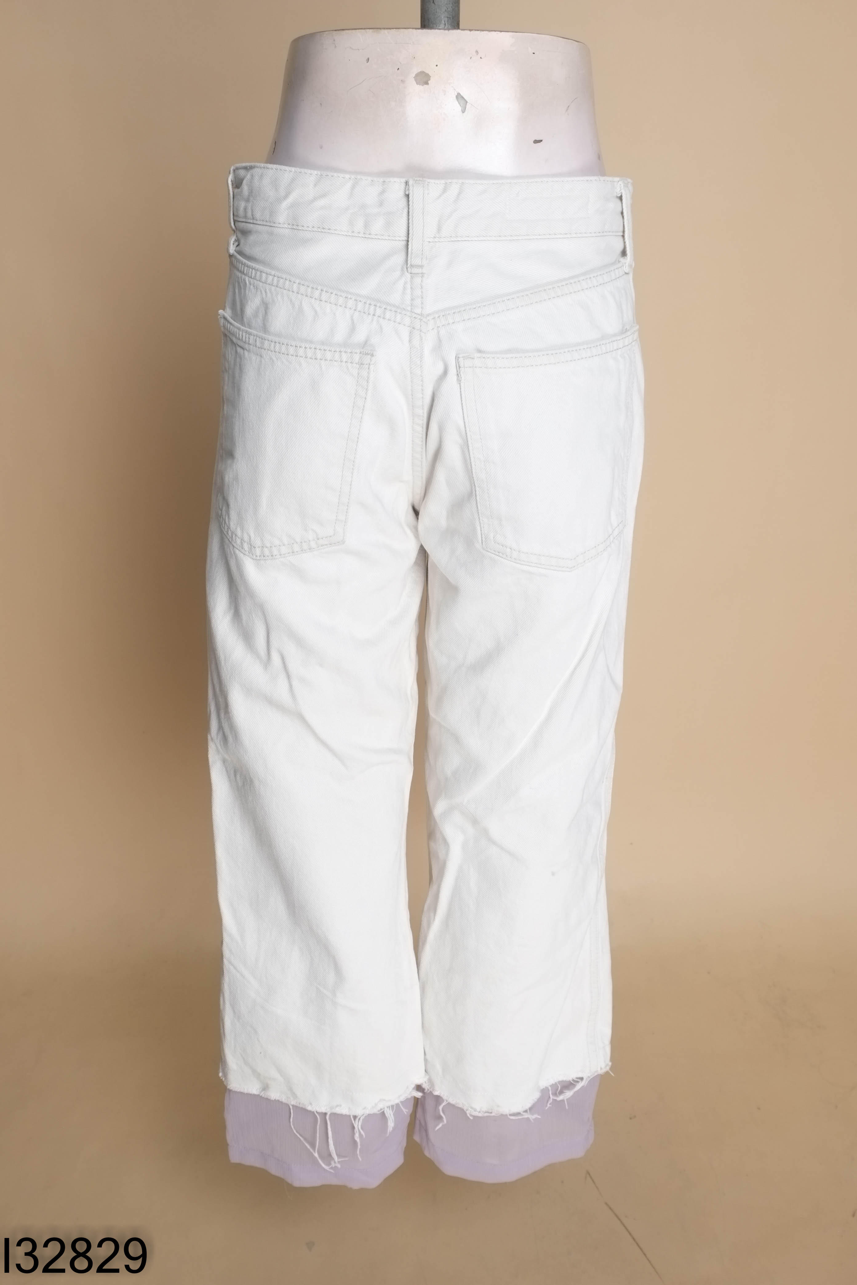 Quần ZARA jeans be phối xám