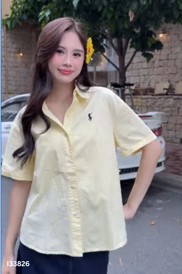 NEWTAG Áo sơ mi vàng trơn