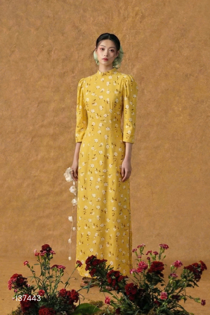 Áo dài DAISY vàng hoa