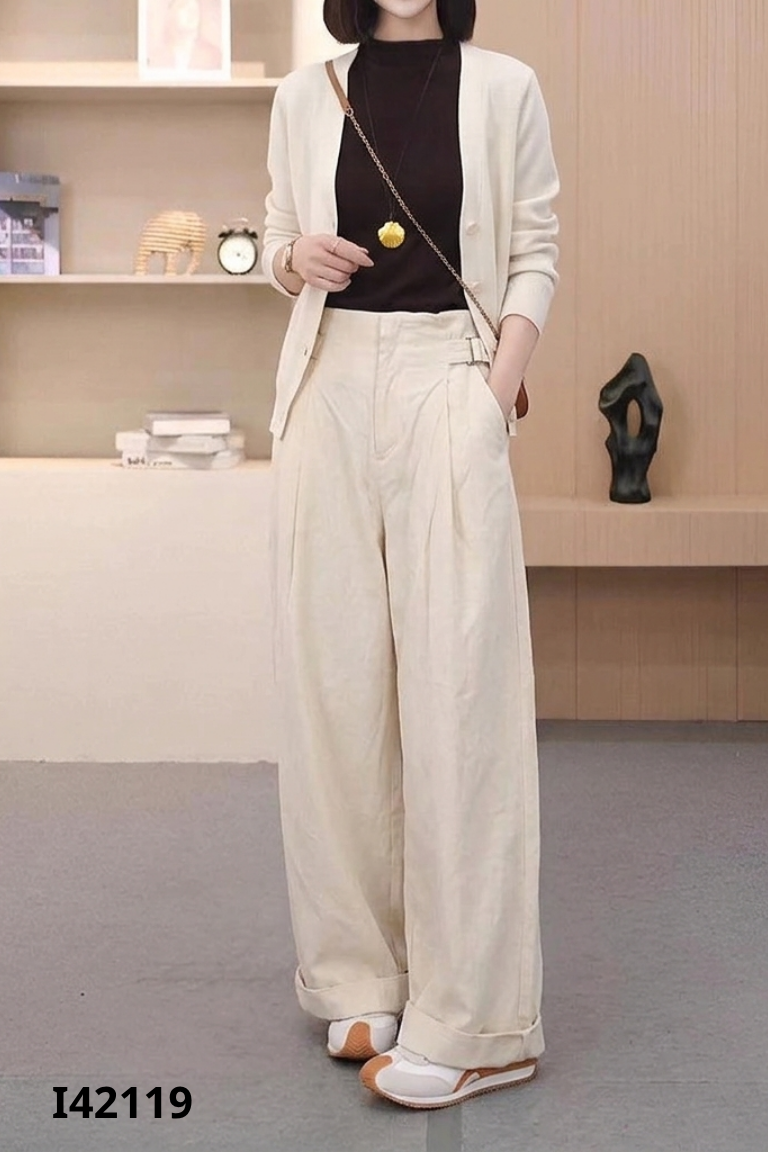 Quần kaki be trơn