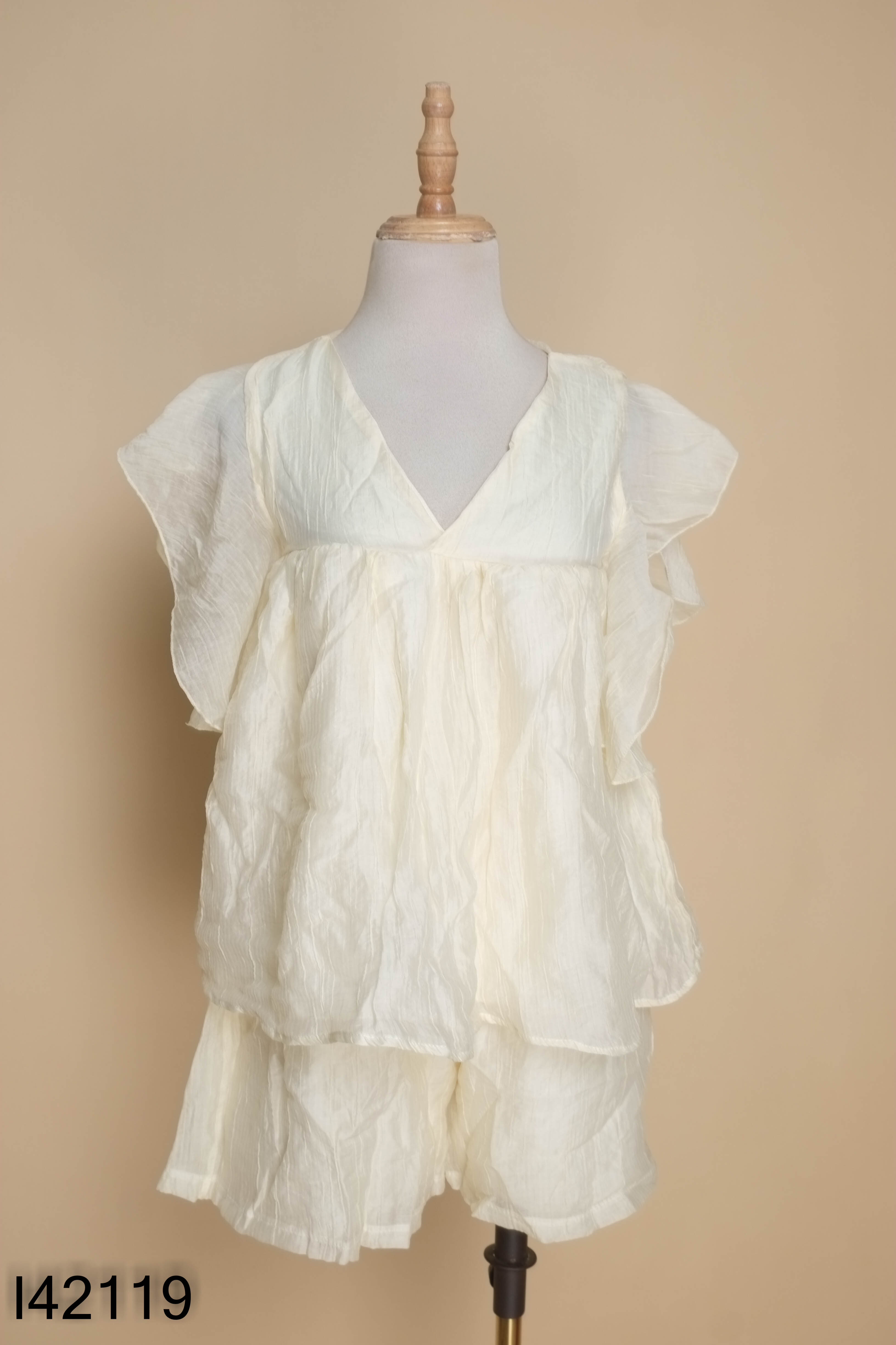 Set áo + quần short vàng trơn