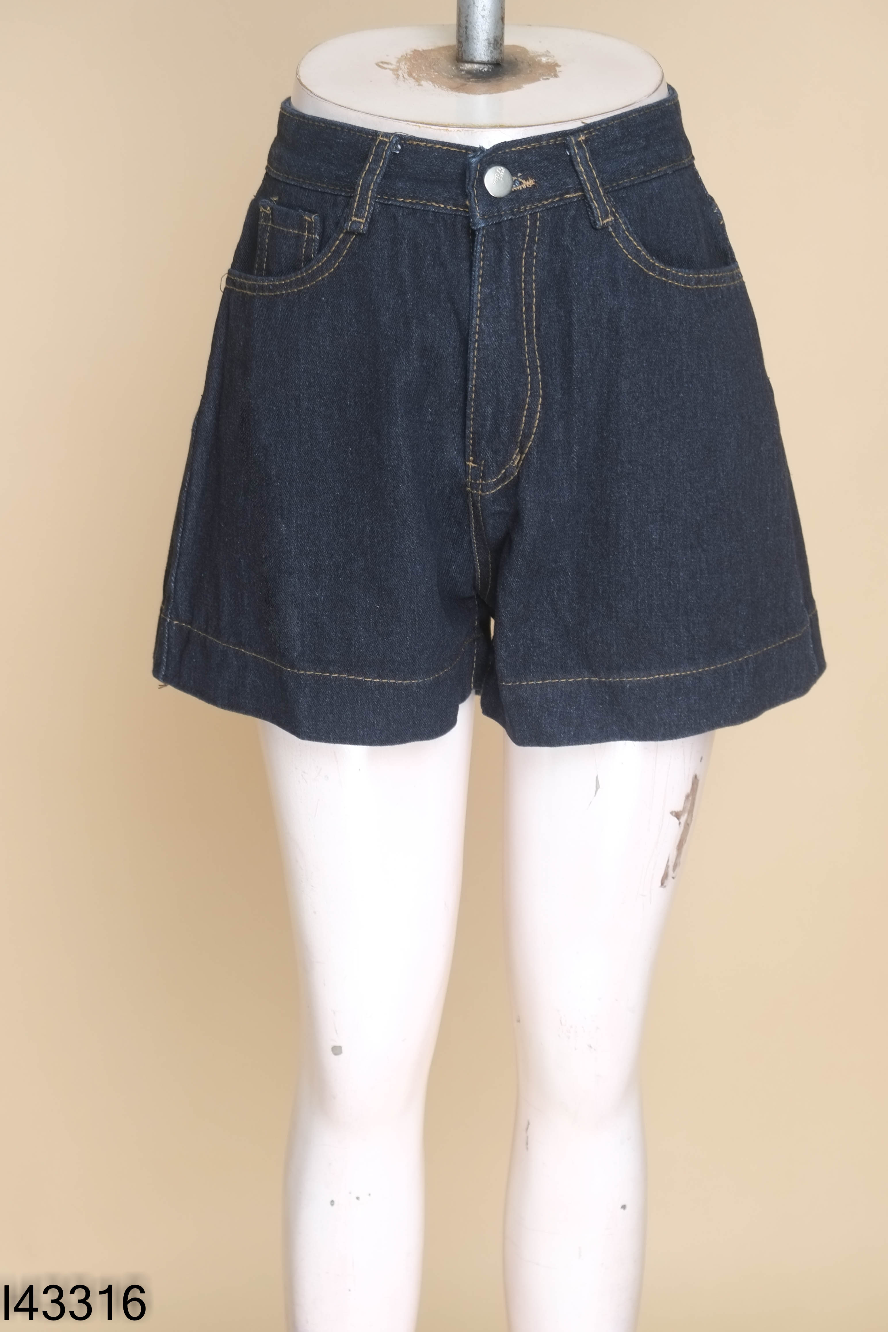 Quần short jean xanh
