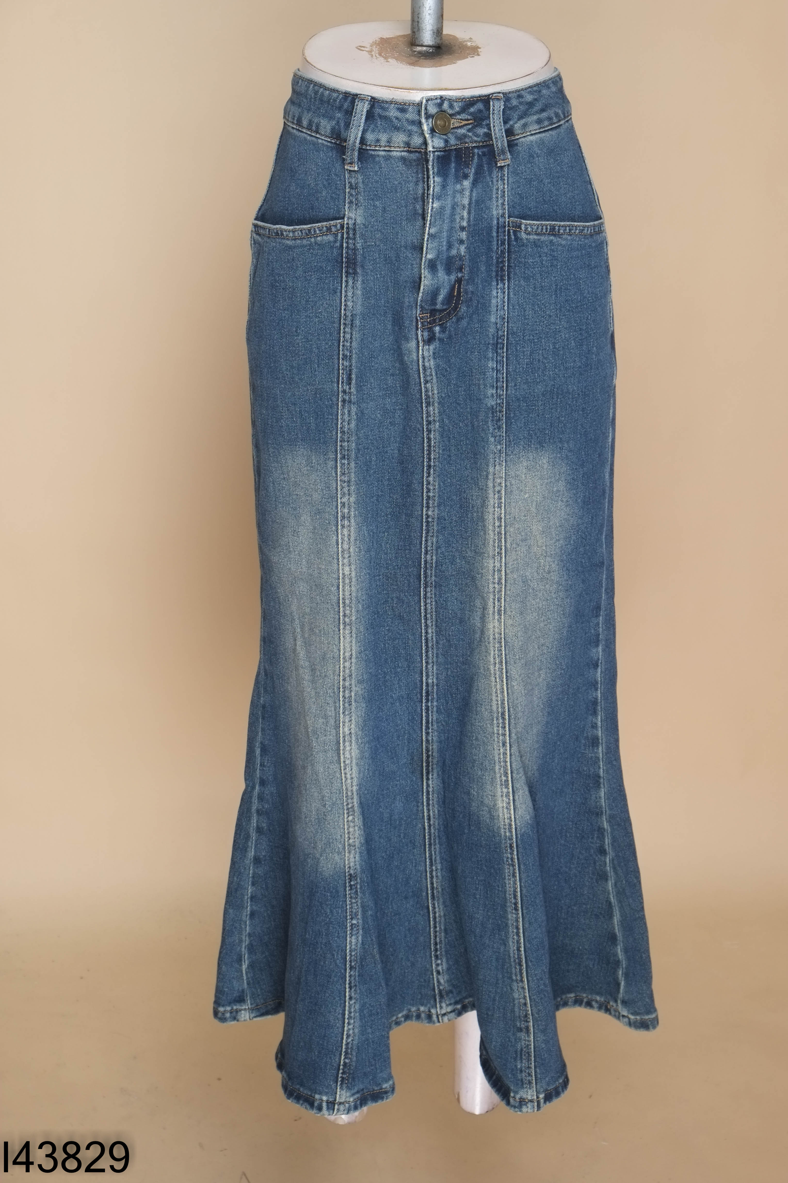 Chân váy jeans xanh