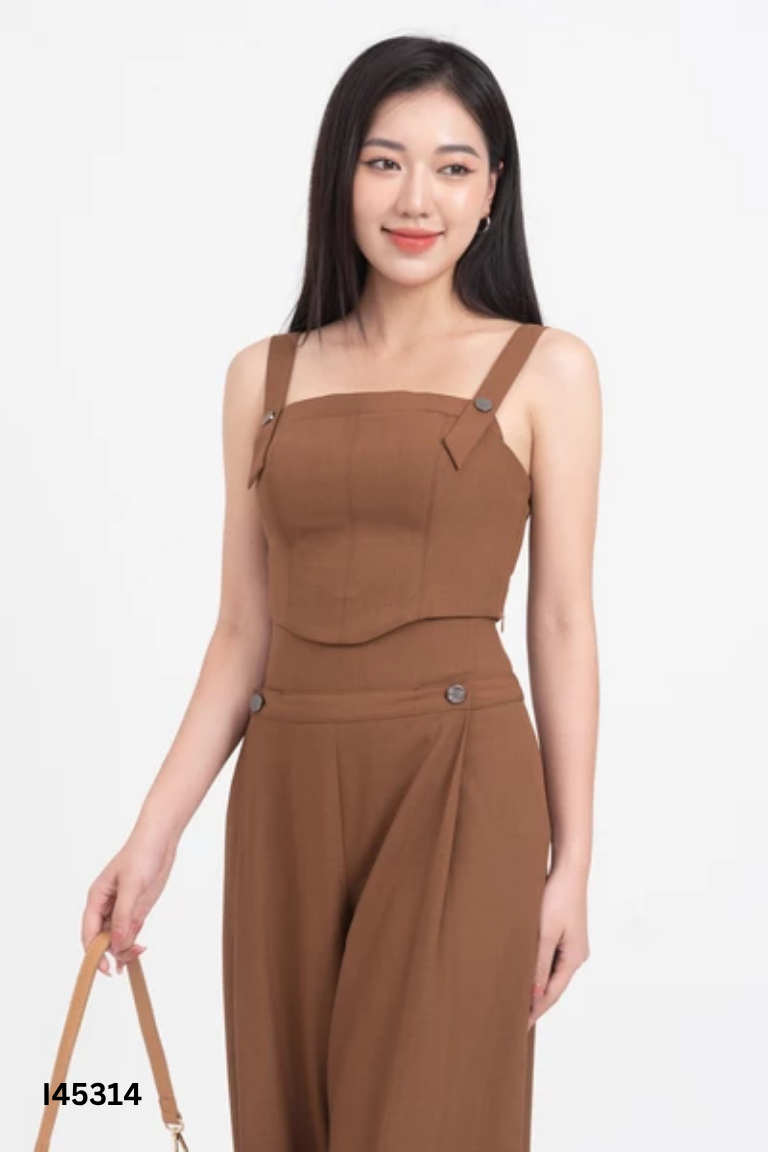 Áo IVY MODA nâu có mút ngực