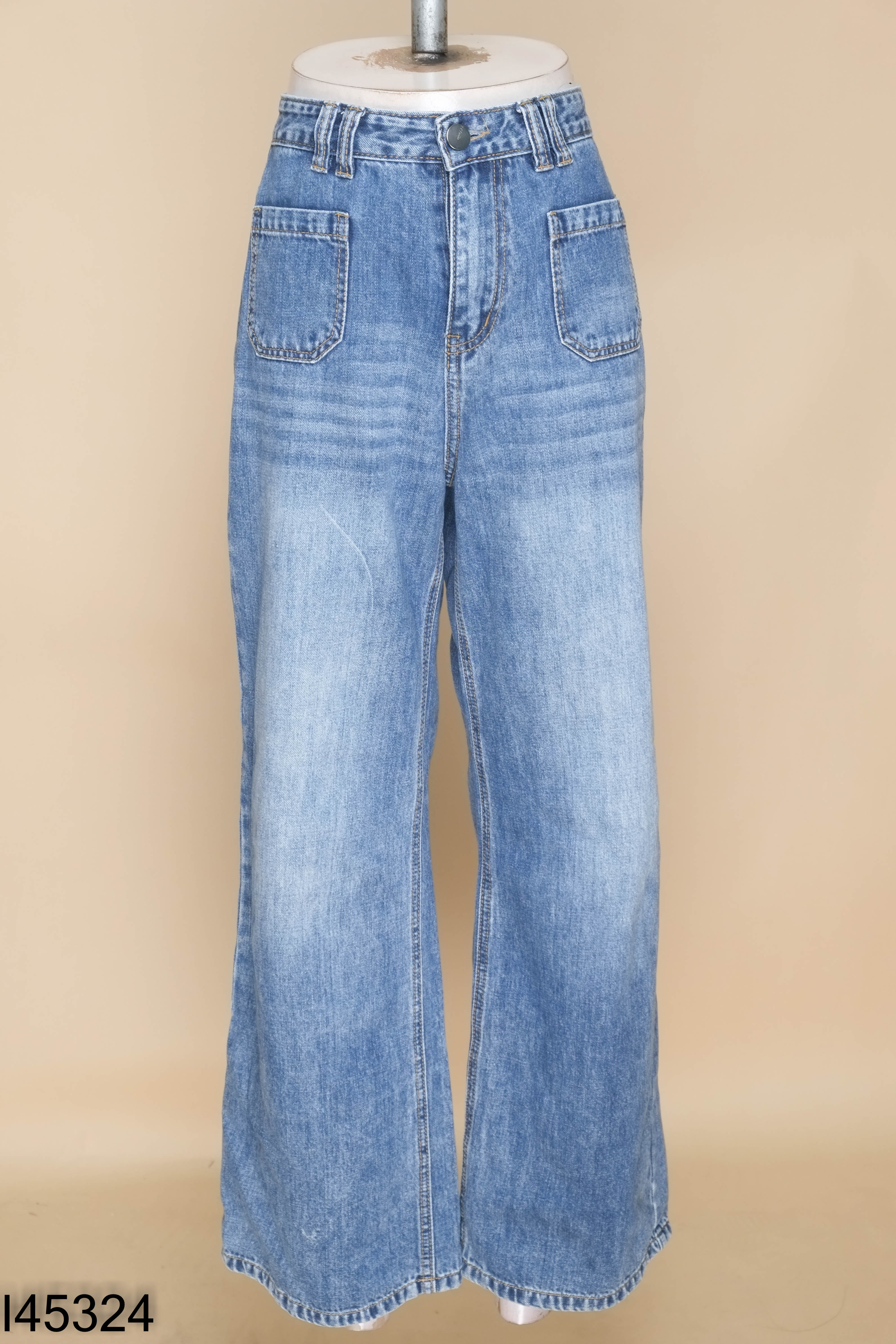Quần IVY MODA jeans xanh ống rộng