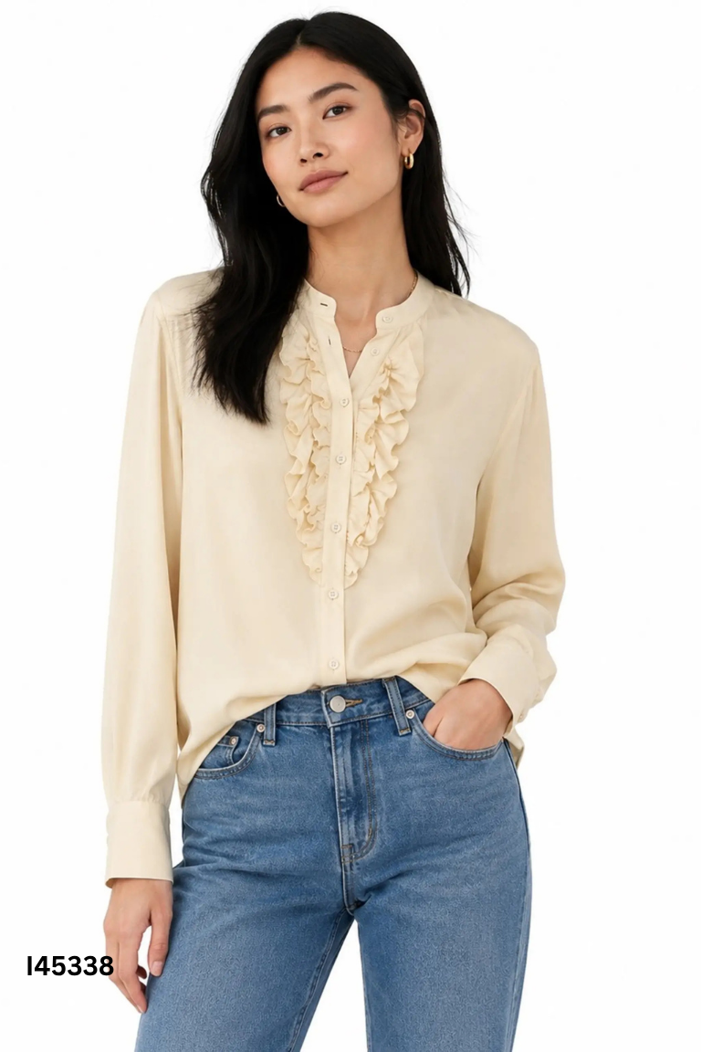 Áo sơ mi UNIQLO be bèo