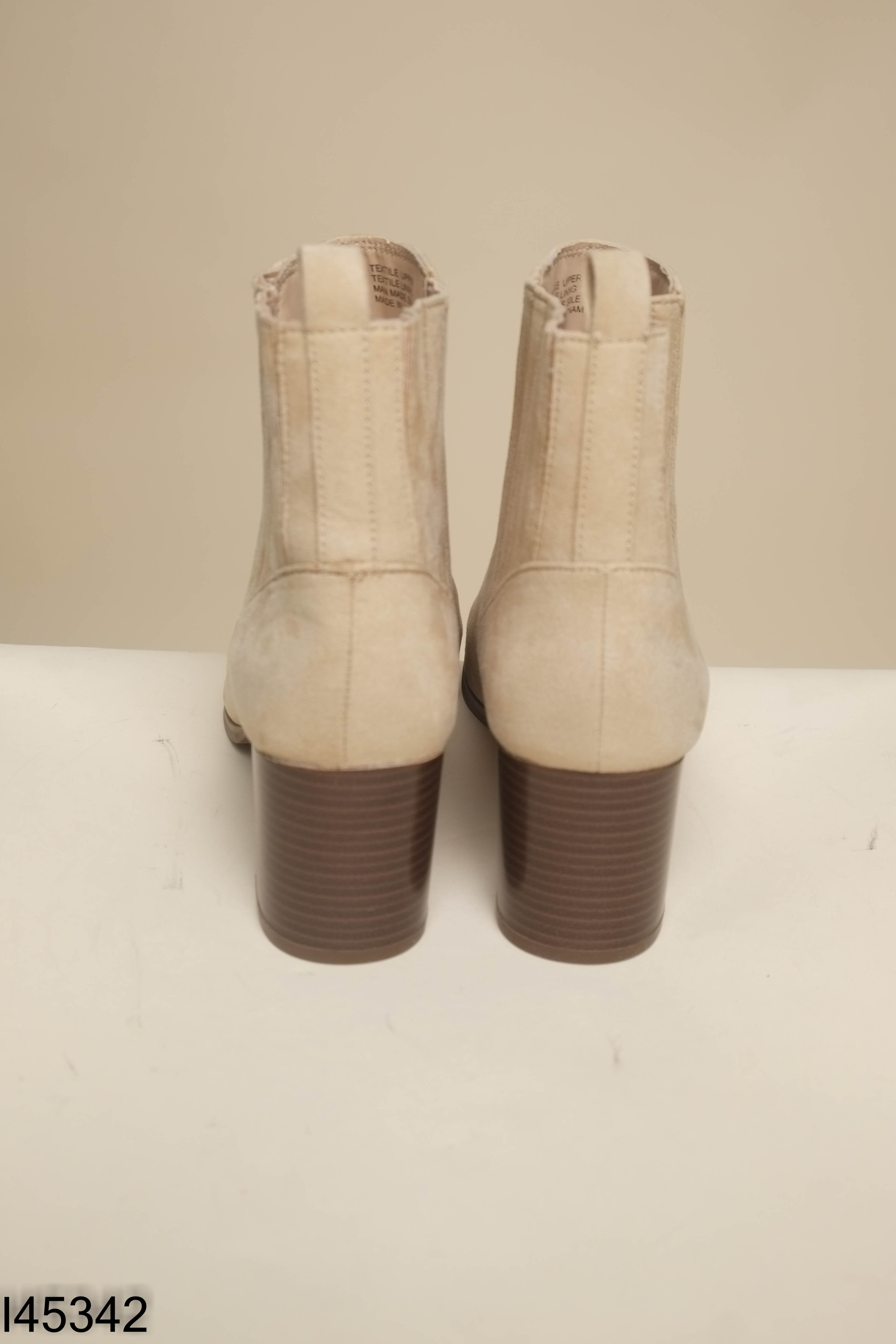 Boot da lộn be nâu đế cao