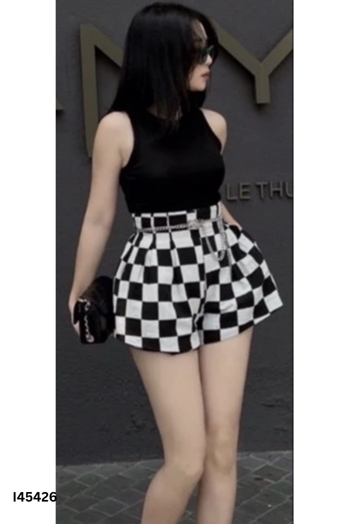 Quần shorts BASIC be kẻ đen