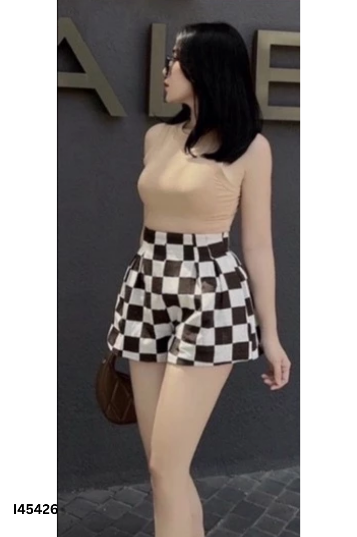 Quần shorts BASIC be kẻ đen