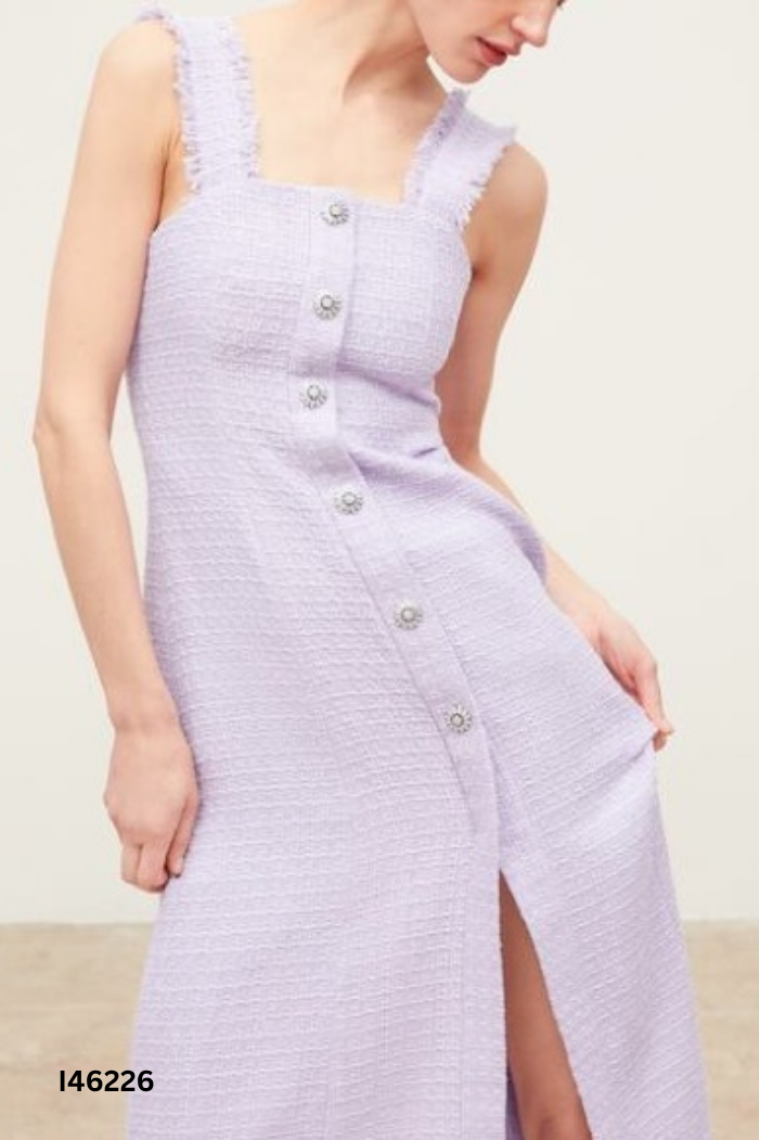 Váy dạ tím ZARA phối cúc