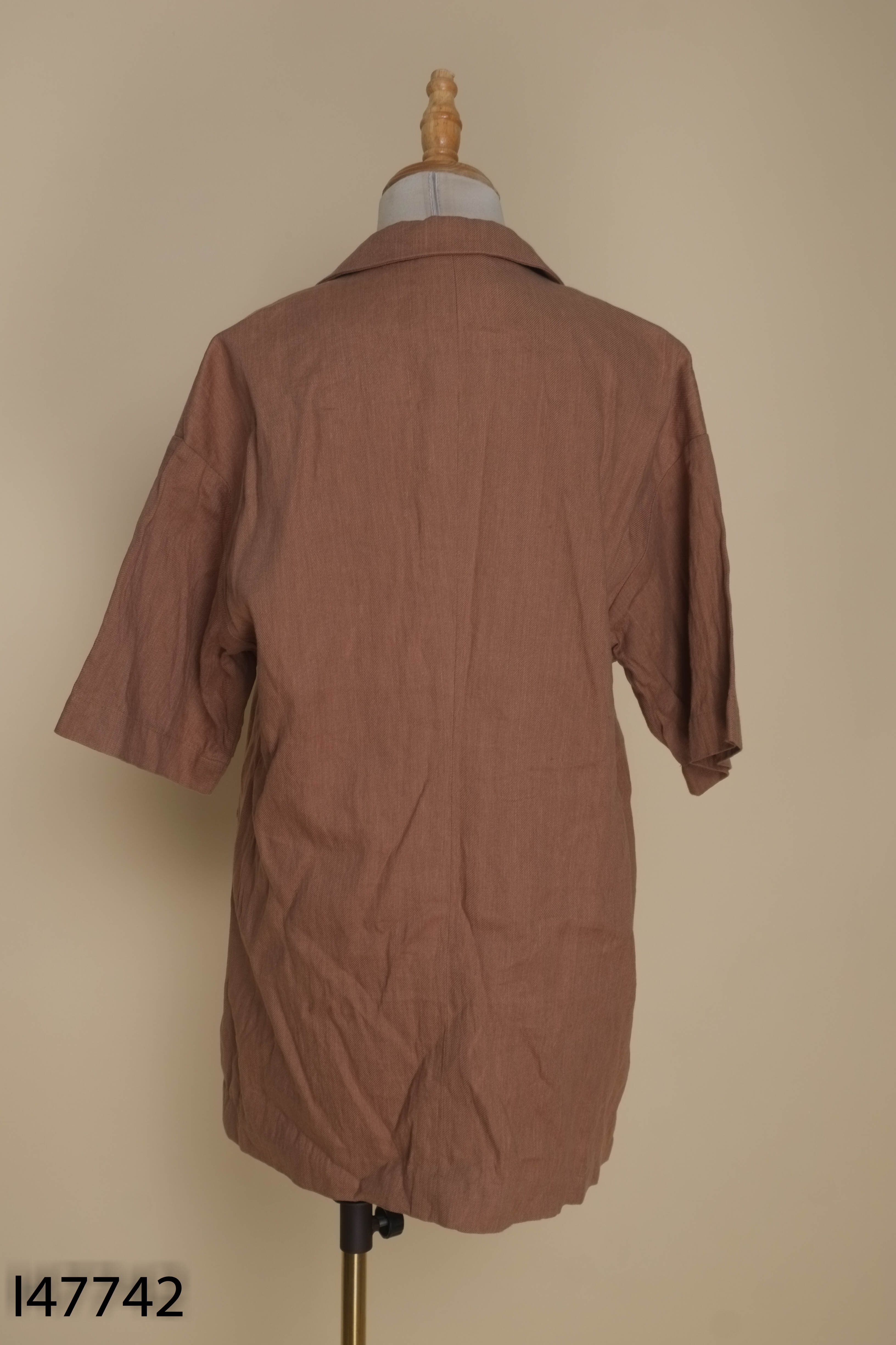 Áo blazer nâu CHERIE ngắn tay