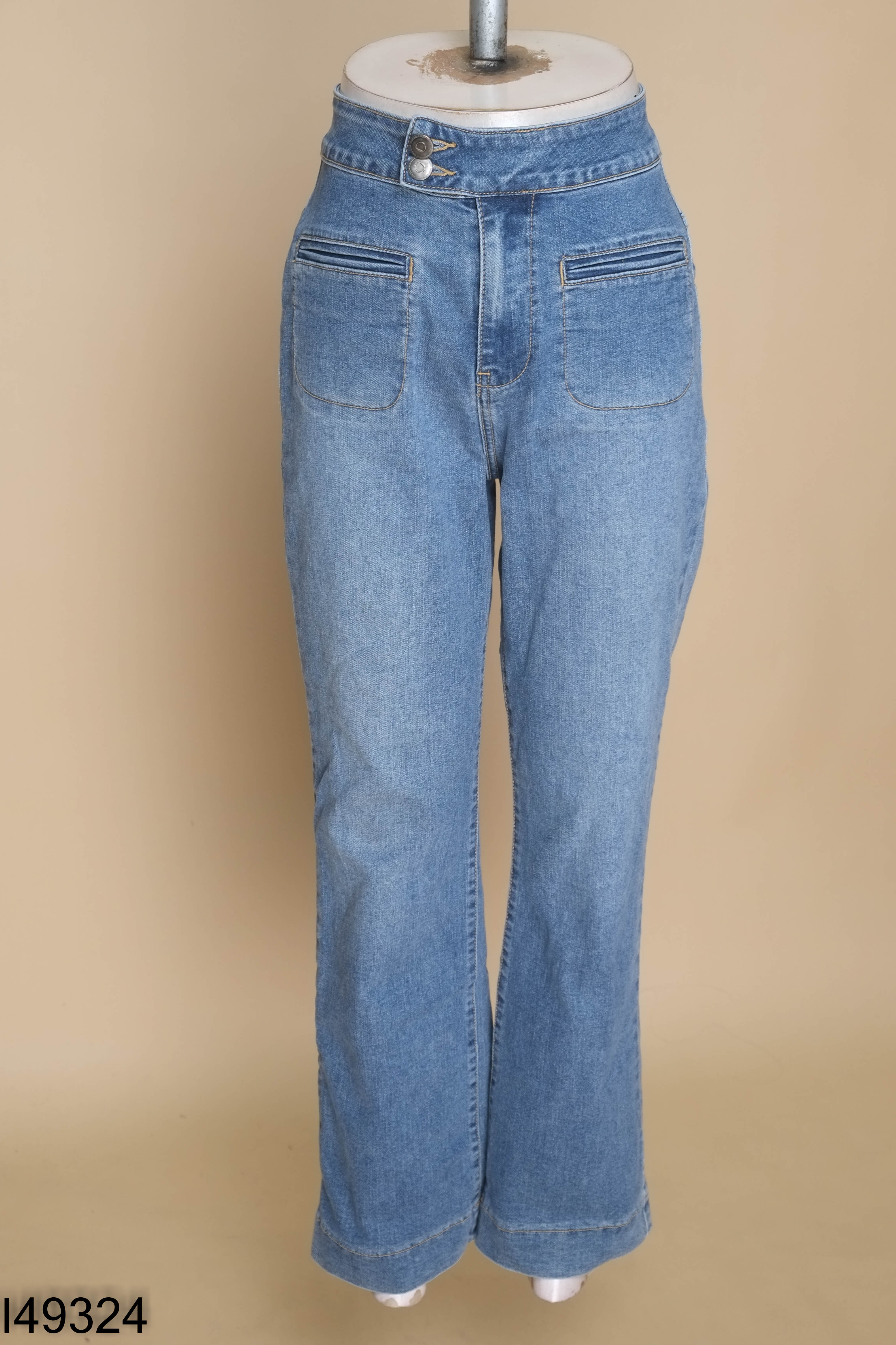 Quần jeans ORCHID xanh 2 cúc