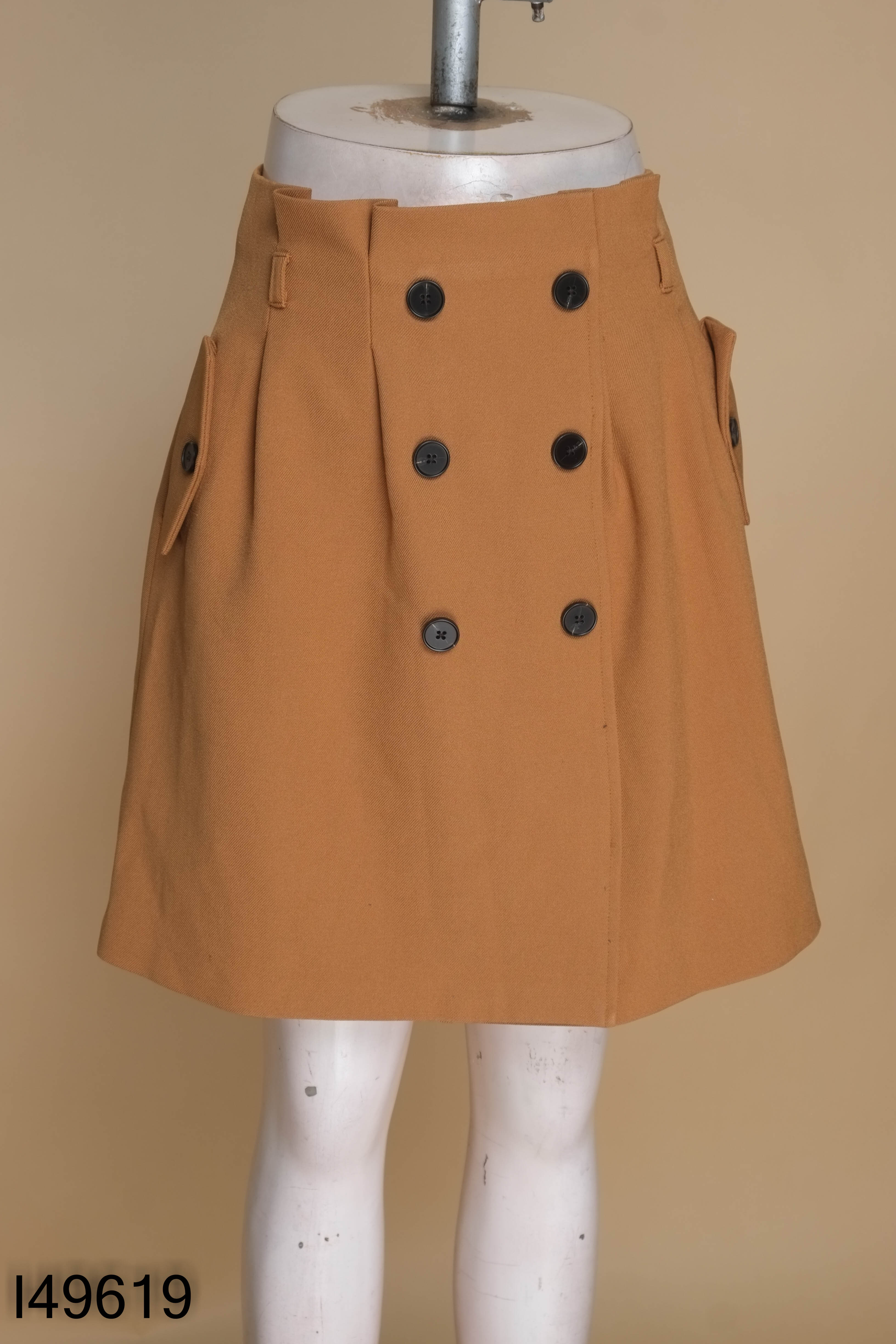 Chân váy nâu JM DRESS DESIGN phối cúc đen
