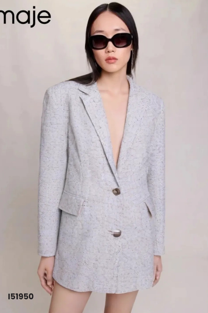 Áo khoác dạ vest xám