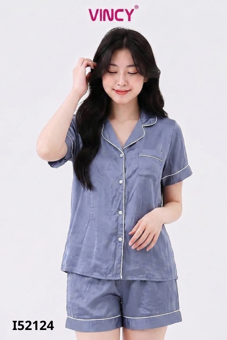 Set Pijama xanh MOMO JAMA viền trắng