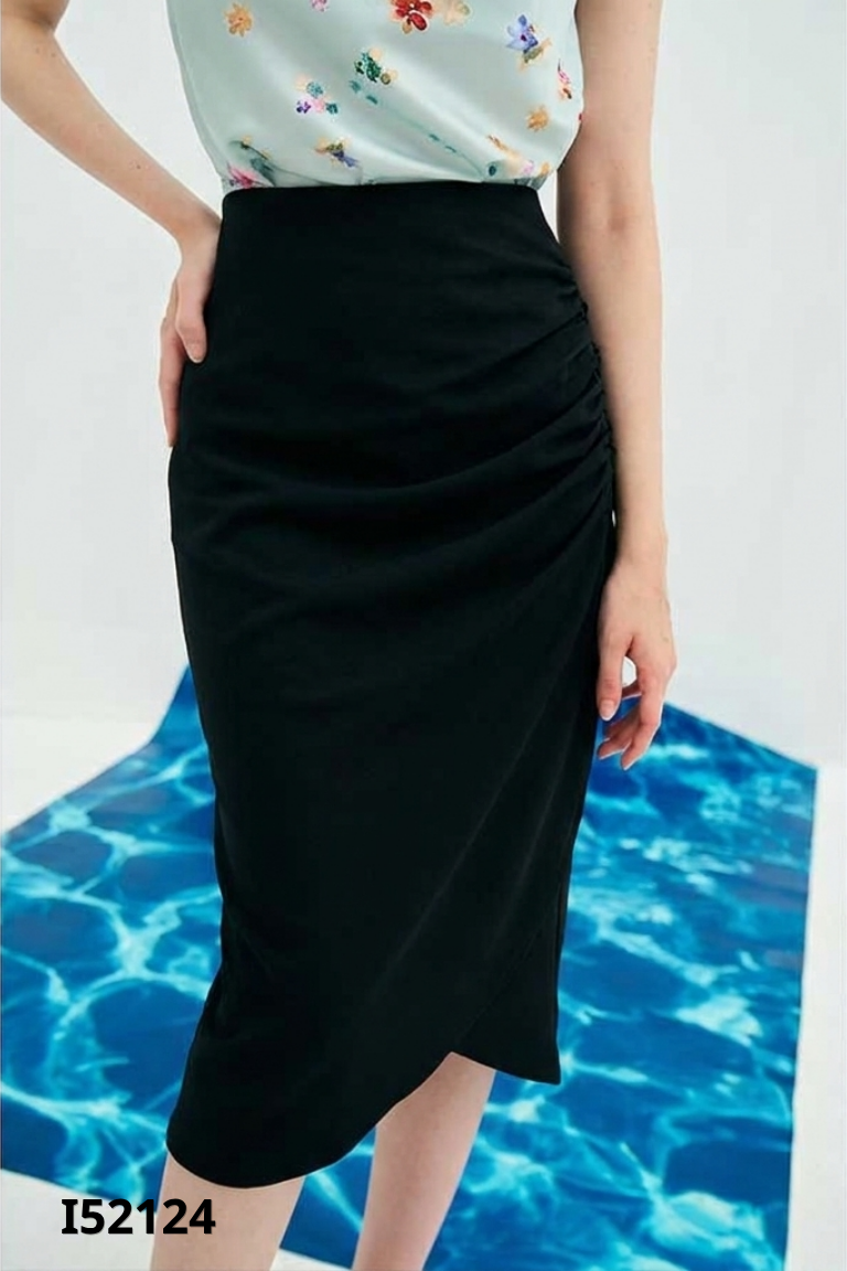 Chân váy ADORE DRESS đen dúm eo