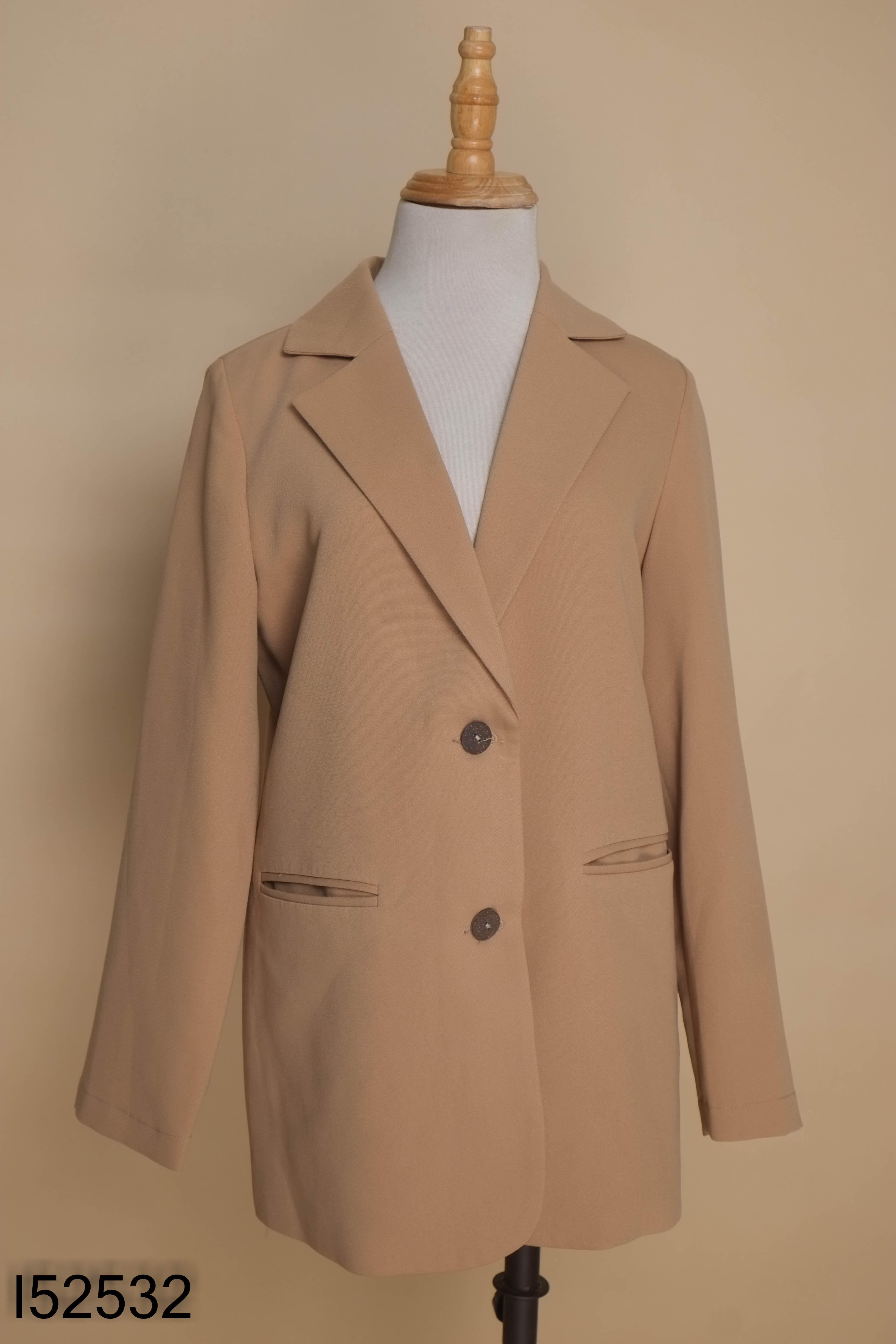 Áo blazer HIUEN nâu be ( 1 lớp)