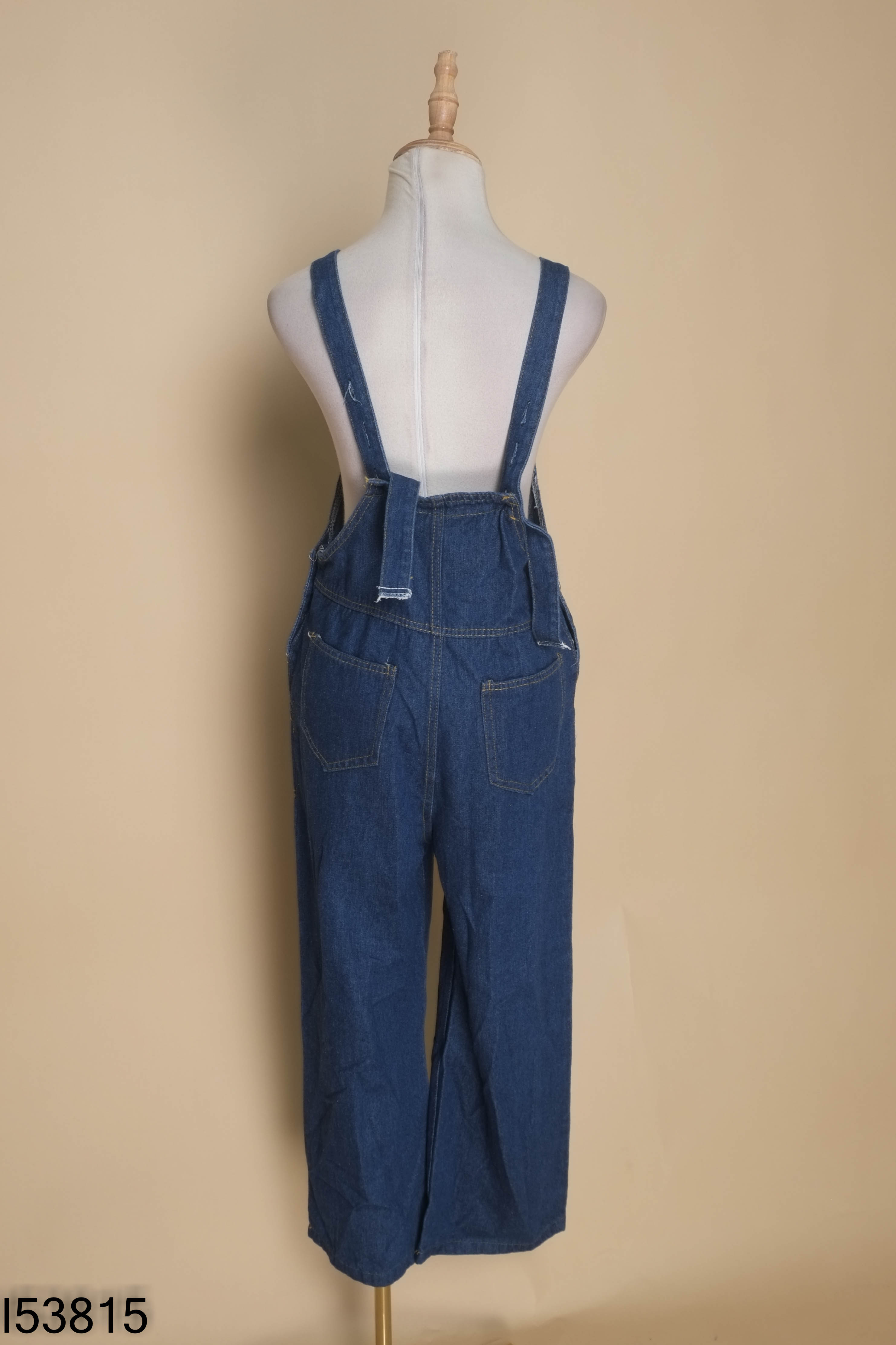 Jumpsuits xanh đậm ống suông