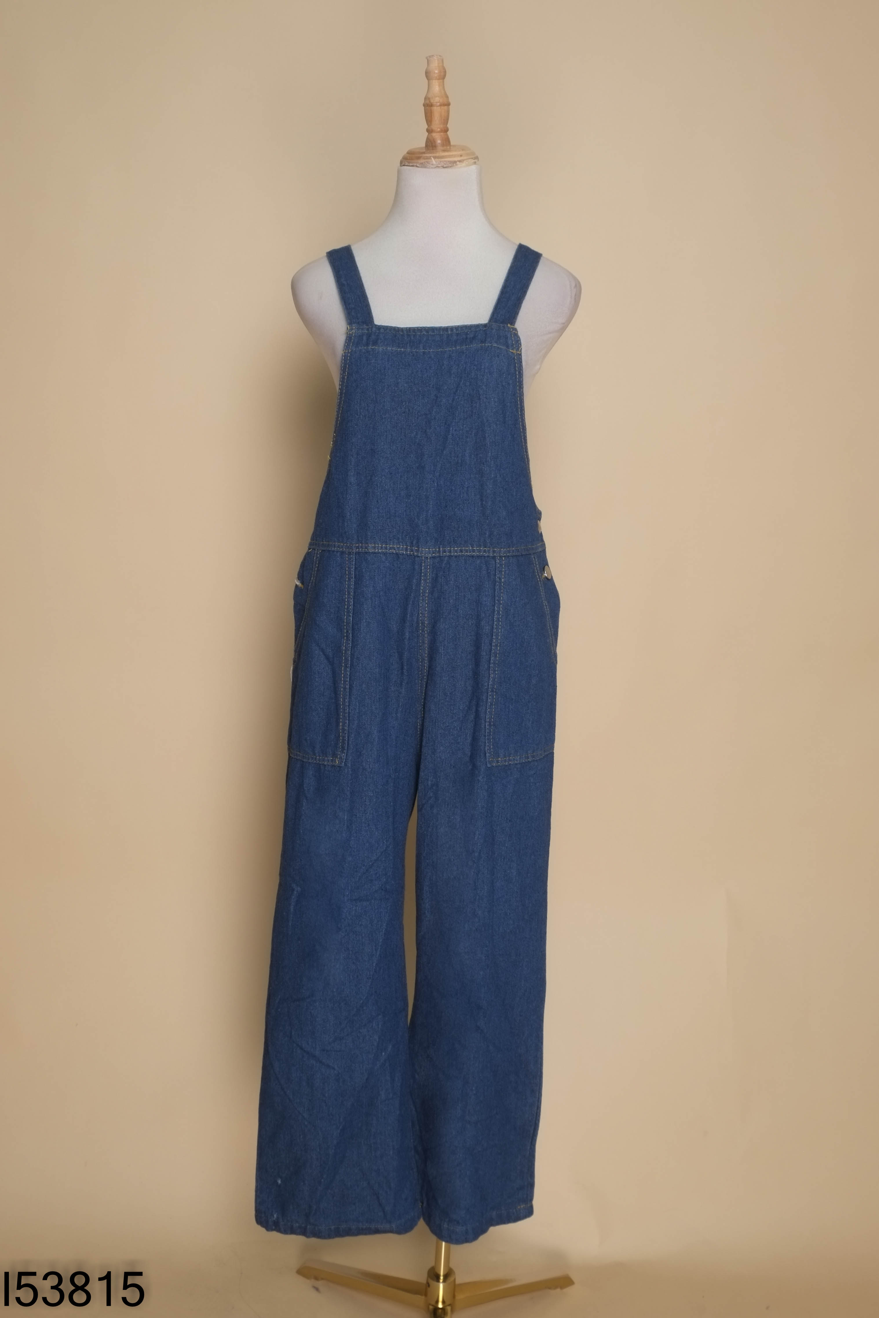 Jumpsuits xanh đậm ống suông