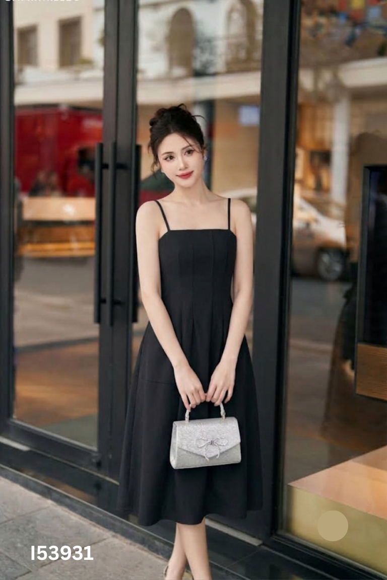 Váy đan dáng dài hai dây